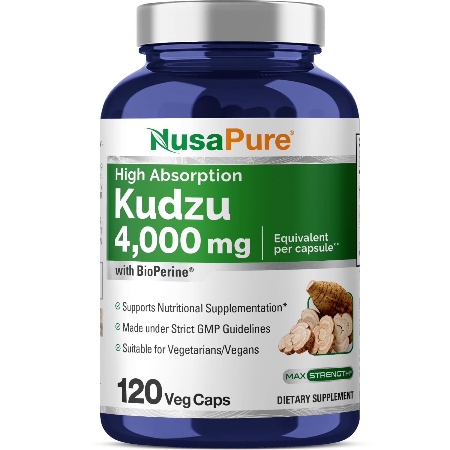 Foto 2 pulgar | Suplemento Nusapure Kudzu Root 20:1 Extract 200 Mg X 120 Cápsulas - Venta Internacional.