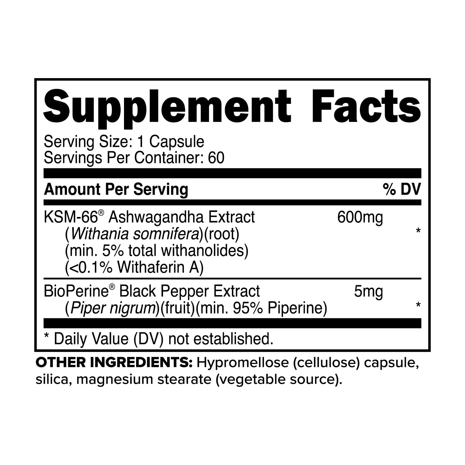 Foto 3 pulgar | Suplemento De Extracto De Raíz De Ashwagandha Primaforce Ksm-66 600 Mg - Venta Internacional.