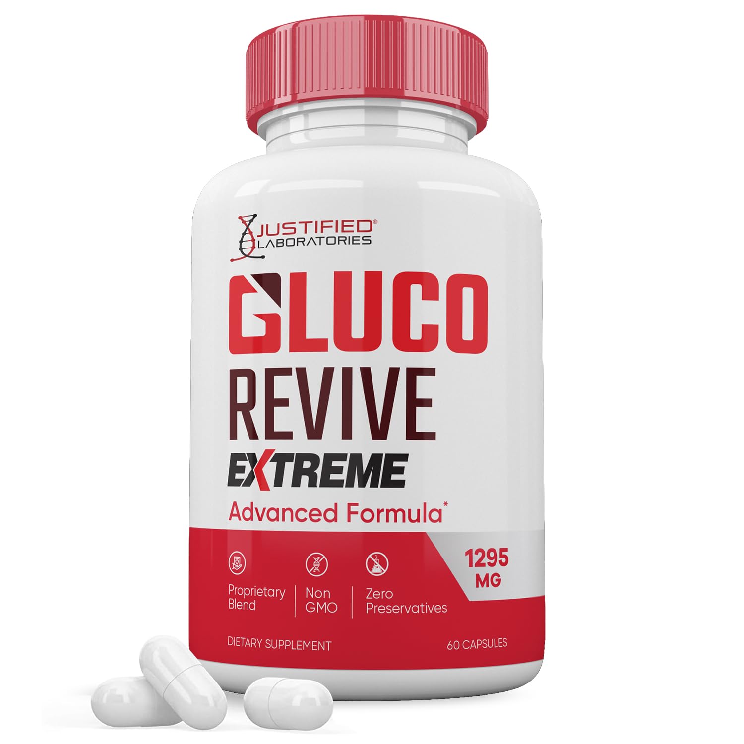 Foto 2 pulgar | Suplemento Gluco Revive Extreme 1295 Mg De Justified Laboratories - Venta Internacional.