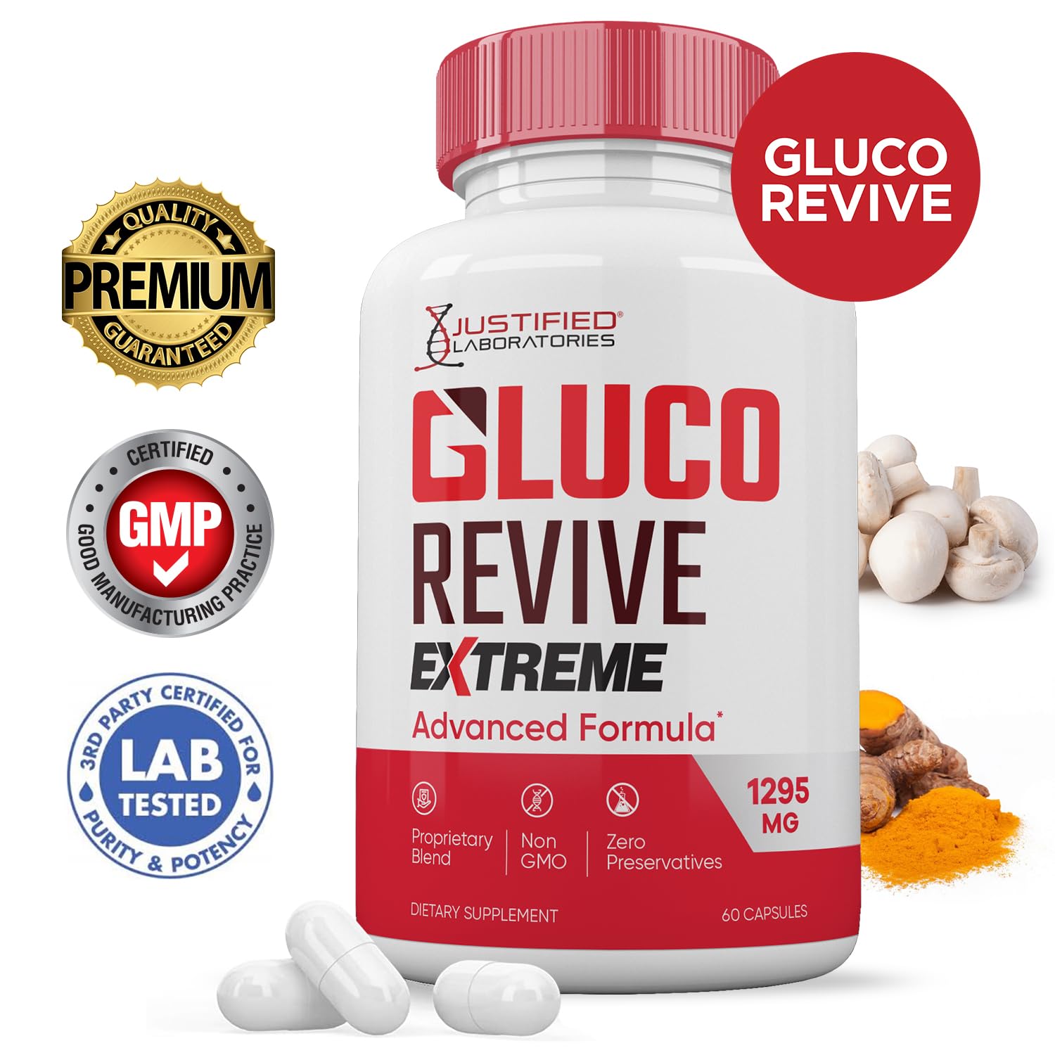Foto 3 pulgar | Suplemento Gluco Revive Extreme 1295 Mg De Justified Laboratories - Venta Internacional.