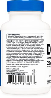 Foto 3 | Suplemento Nutricost Dhea 25 Mg 120 Cápsulas Sin Gluten - Venta Internacional.