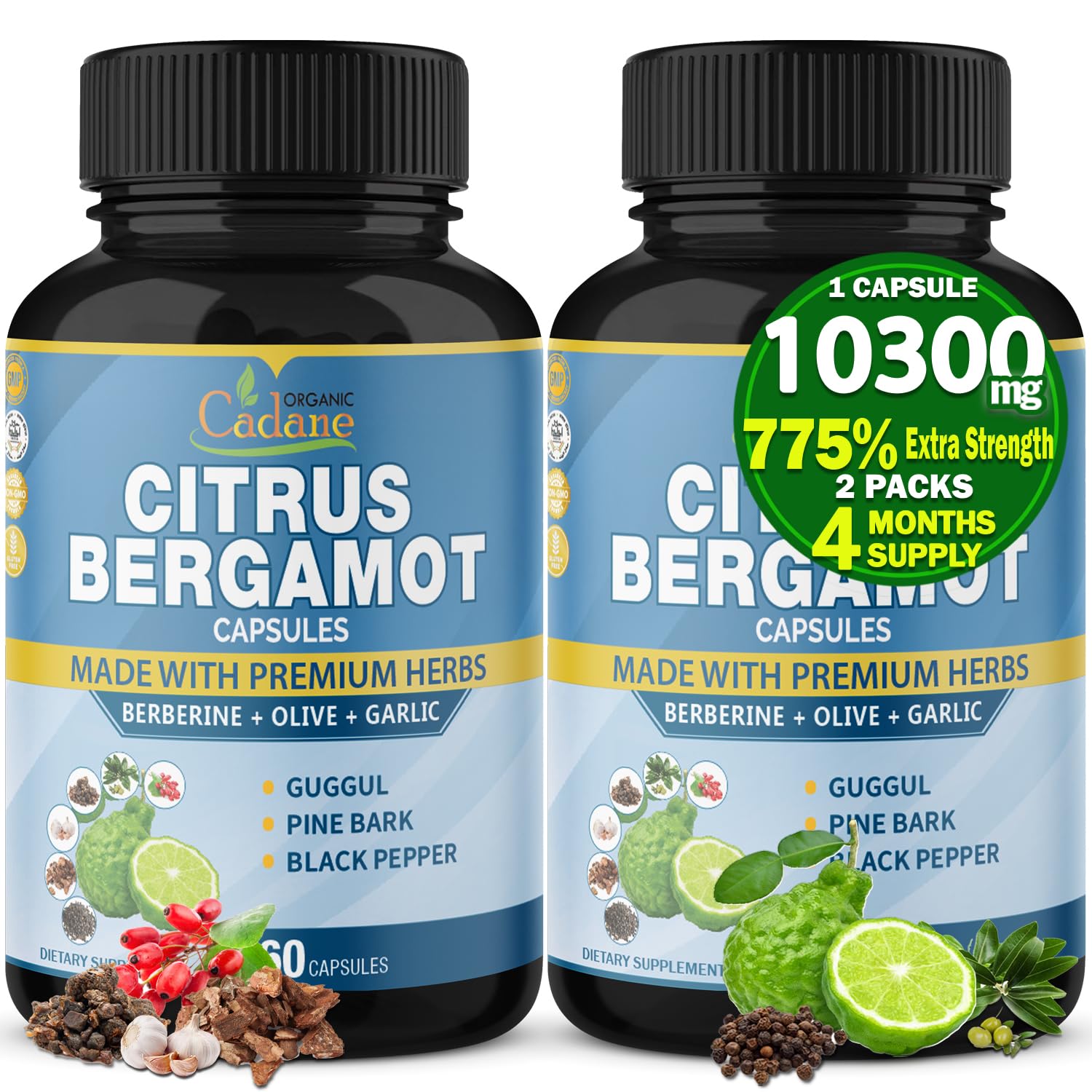 Foto 7 | Suplemento Orgánico De Extracto De Bergamota Cítrica De Cadane (10300 Mg) - Venta Internacional.