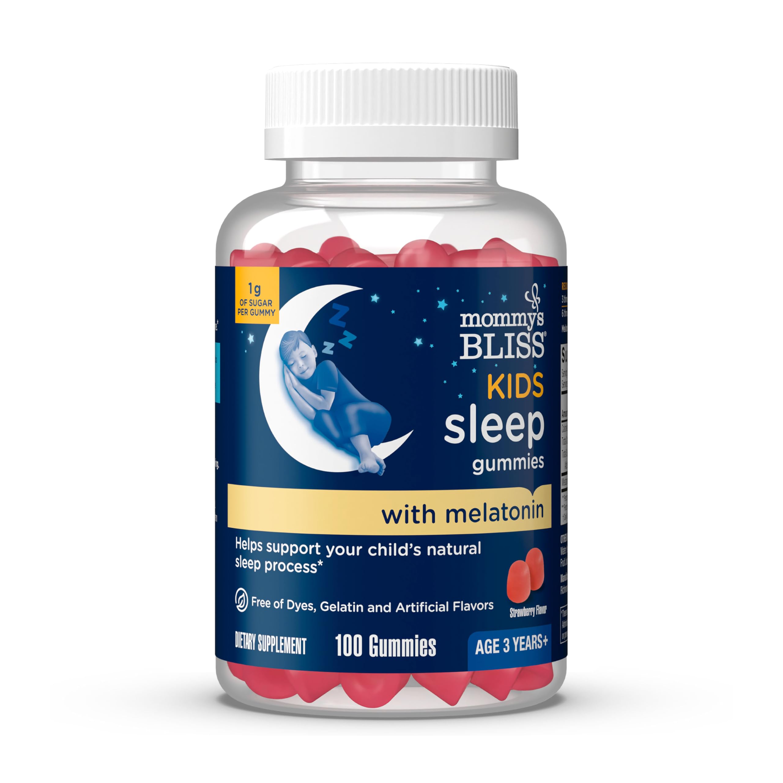 Foto 2 pulgar | Gominolas Para Dormir Mommy's Bliss Kids Melatonina Fresa 100 - Venta Internacional.