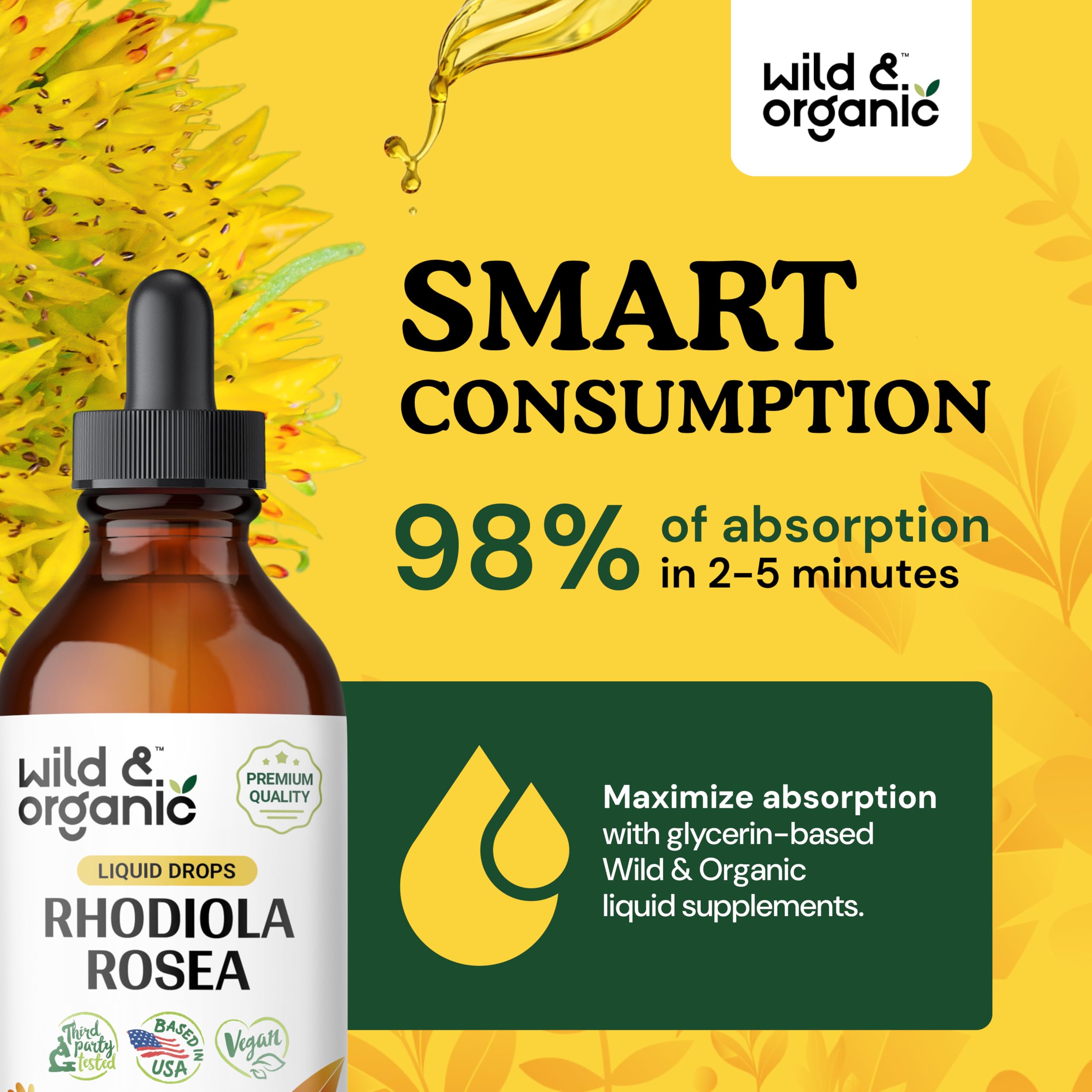 Foto 5 pulgar | Tintura De Rhodiola Rosea Silvestre Y Orgánica, 120 Ml, Ayuda Al Estado De Ánimo - Venta Internacional.