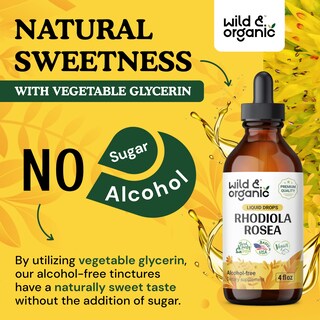 Foto 6 | Tintura De Rhodiola Rosea Silvestre Y Orgánica, 120 Ml, Ayuda Al Estado De Ánimo - Venta Internacional.