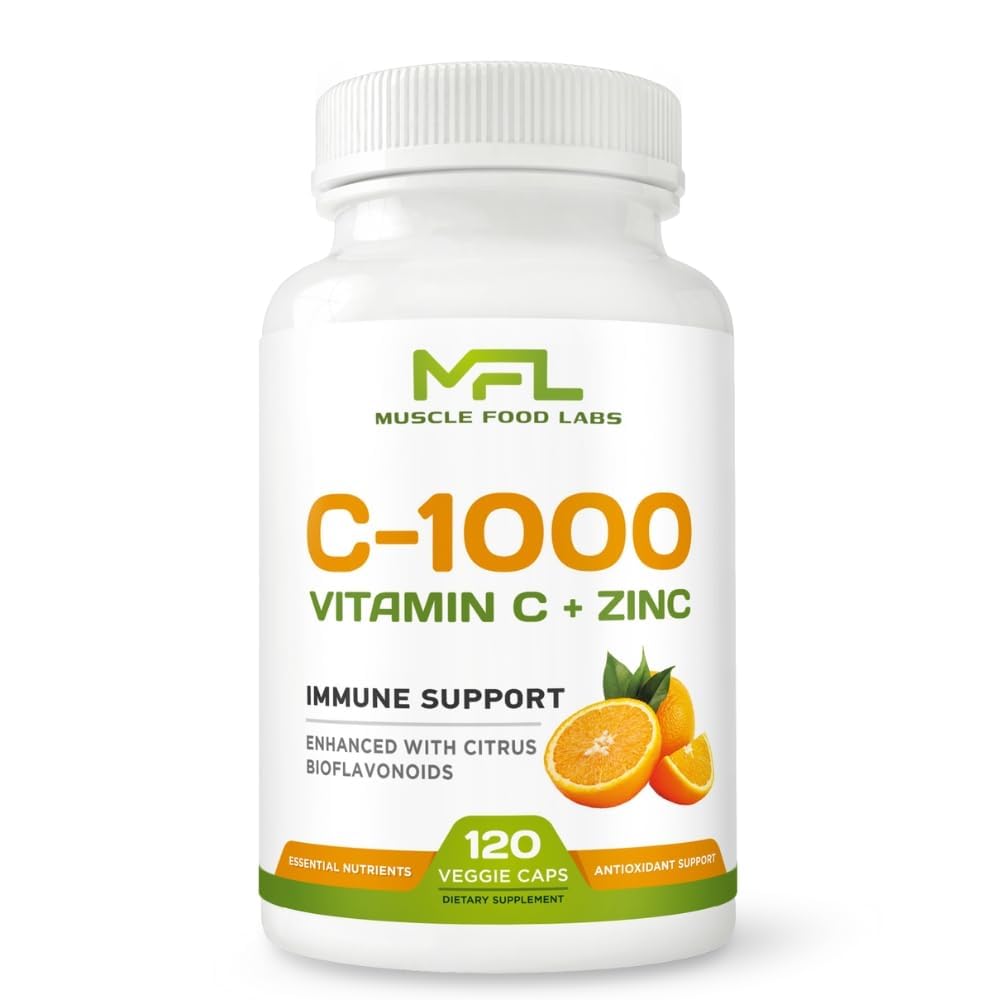 Foto 2 pulgar | Suplemento Muscle Food Labs C-1000 De Vitamina C 1000 Mg De Zinc 25 Mg - Venta Internacional.