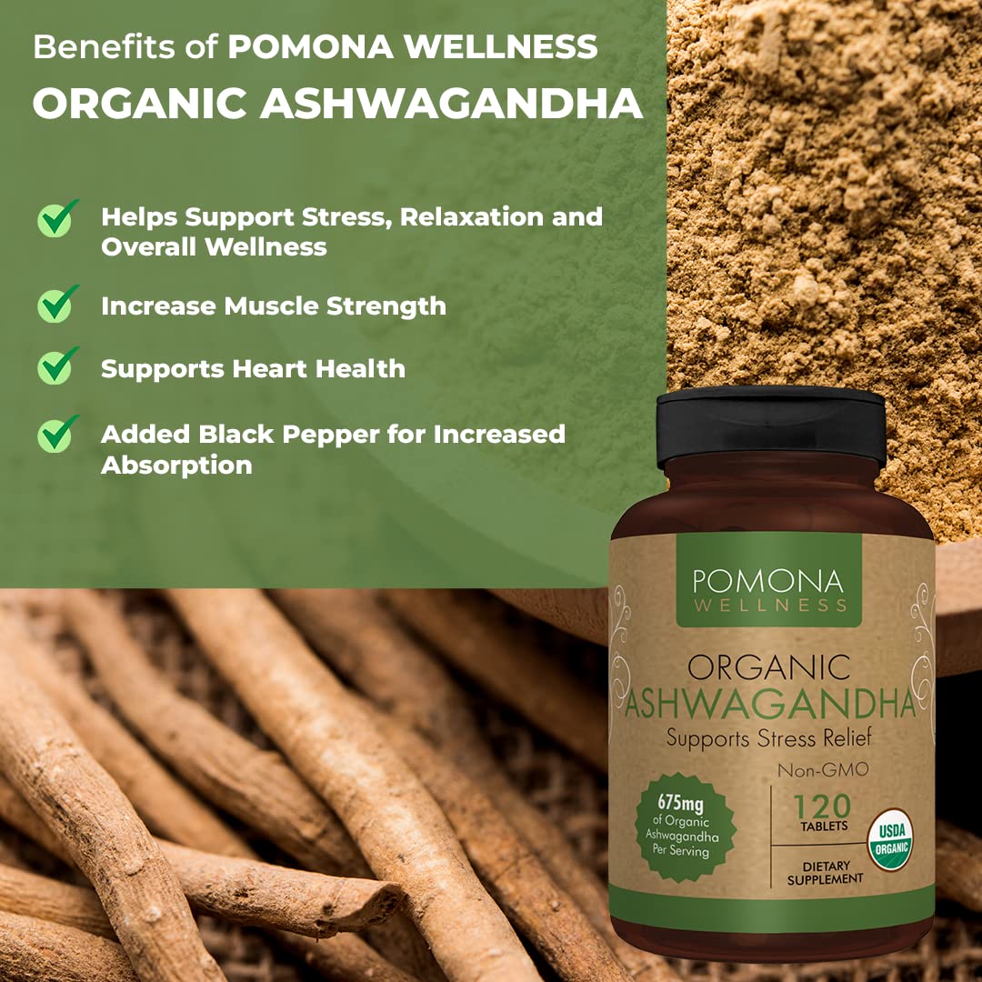 Foto 3 pulgar | Suplemento Pomona Wellness Ashwagandha 1350 Mg 120 Comprimidos - Venta Internacional.