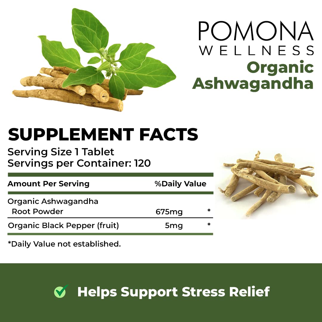 Foto 6 pulgar | Suplemento Pomona Wellness Ashwagandha 1350 Mg 120 Comprimidos - Venta Internacional.
