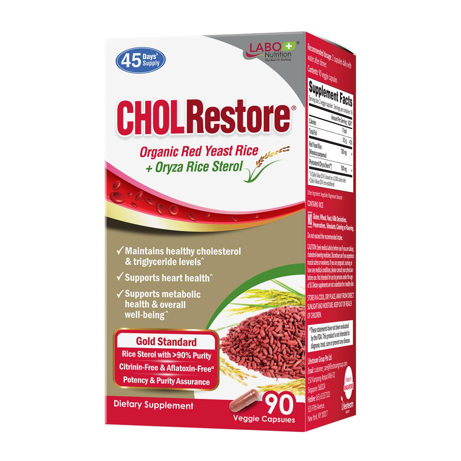 Foto 2 pulgar | Suplemento Labo Nutrition Cholrestore De Arroz De Levadura Roja 90 Cápsulas - Venta Internacional.