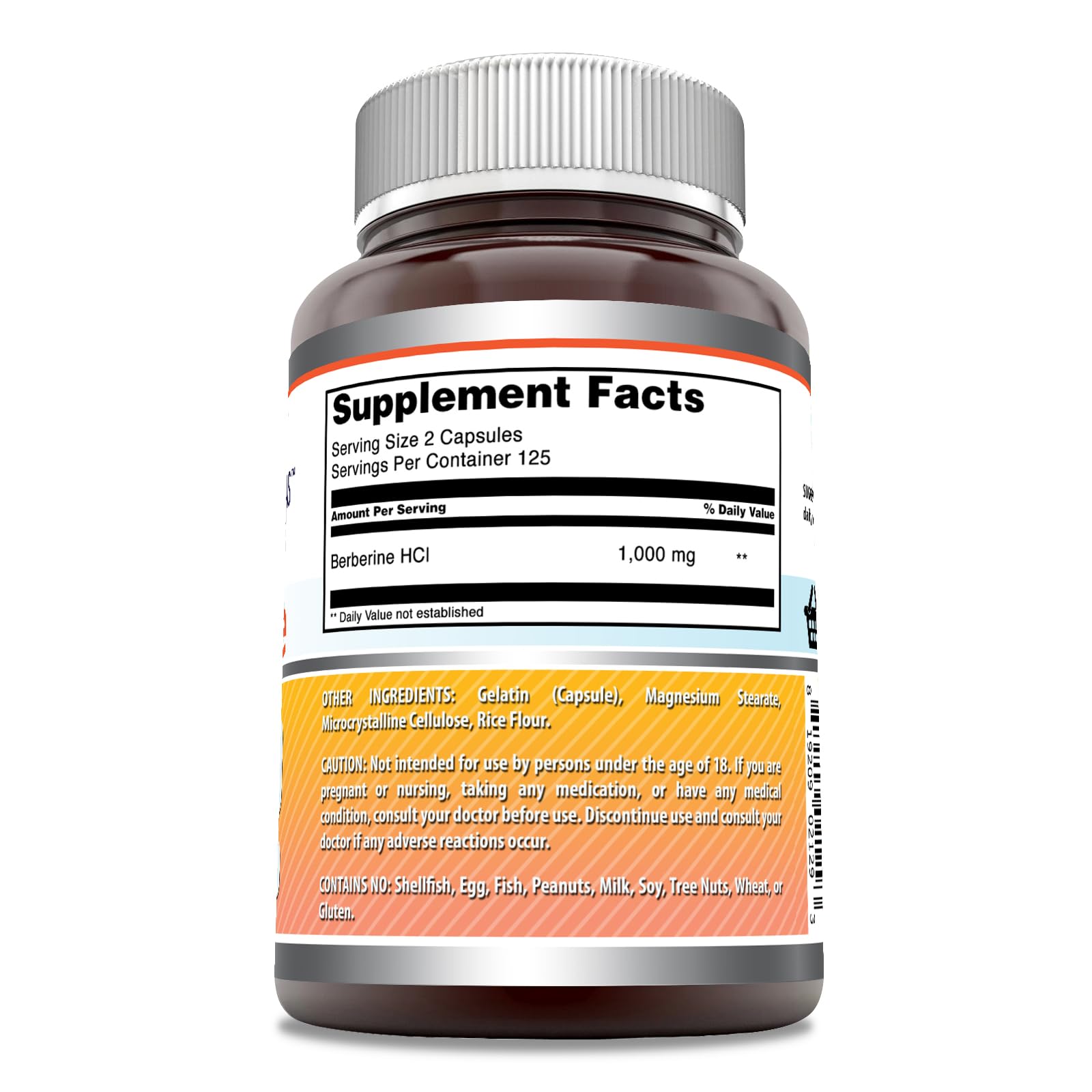 Foto 2 | Suplemento Amazing Formulas Berberine 1000 Mg 250 Cápsulas - Venta Internacional.