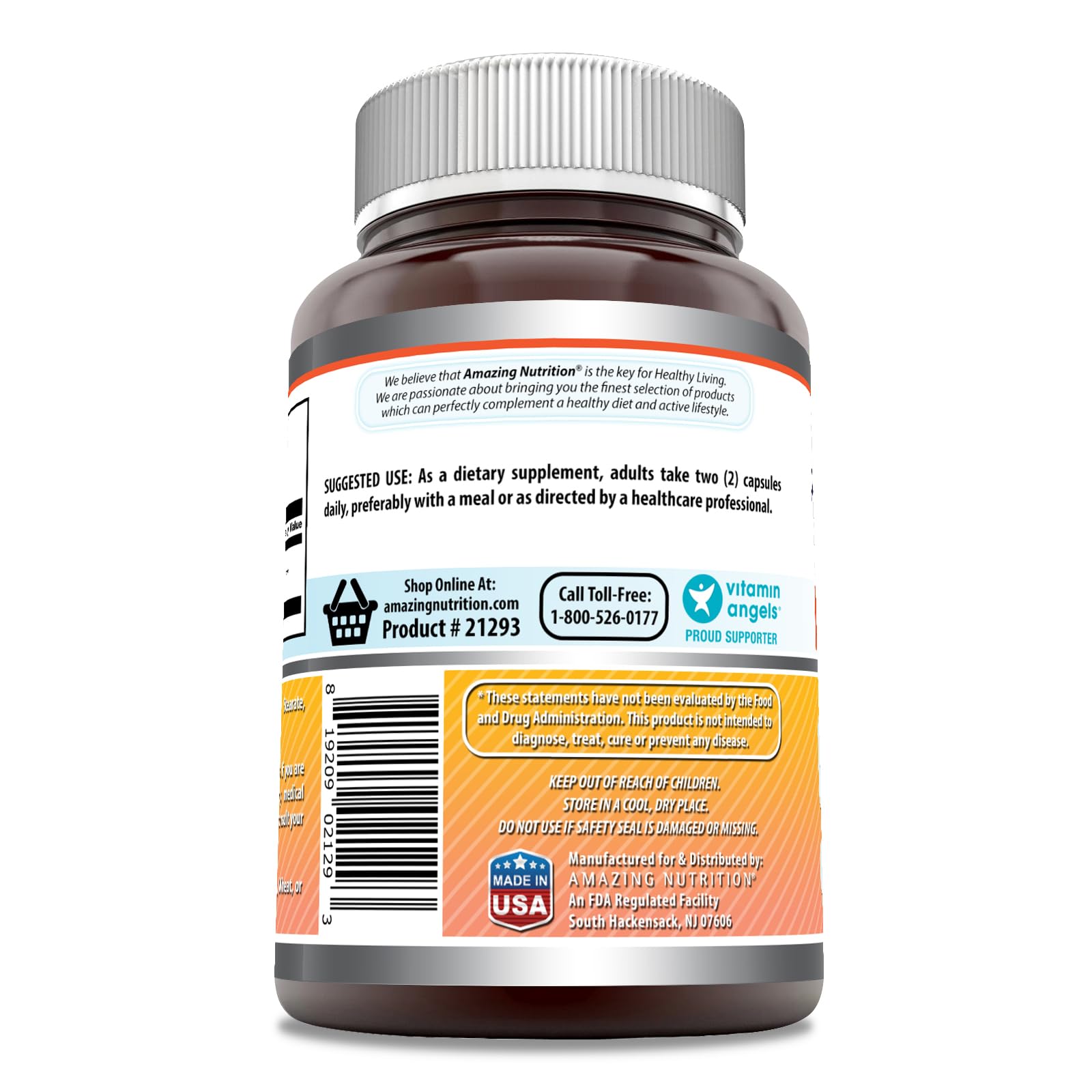 Foto 4 pulgar | Suplemento Amazing Formulas Berberine 1000 Mg 250 Cápsulas - Venta Internacional.