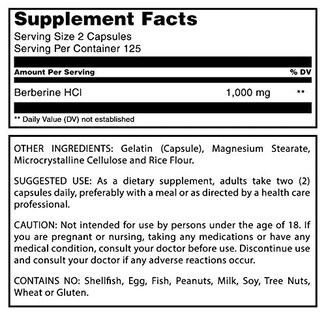 Foto 5 | Suplemento Amazing Formulas Berberine 1000 Mg 250 Cápsulas - Venta Internacional.