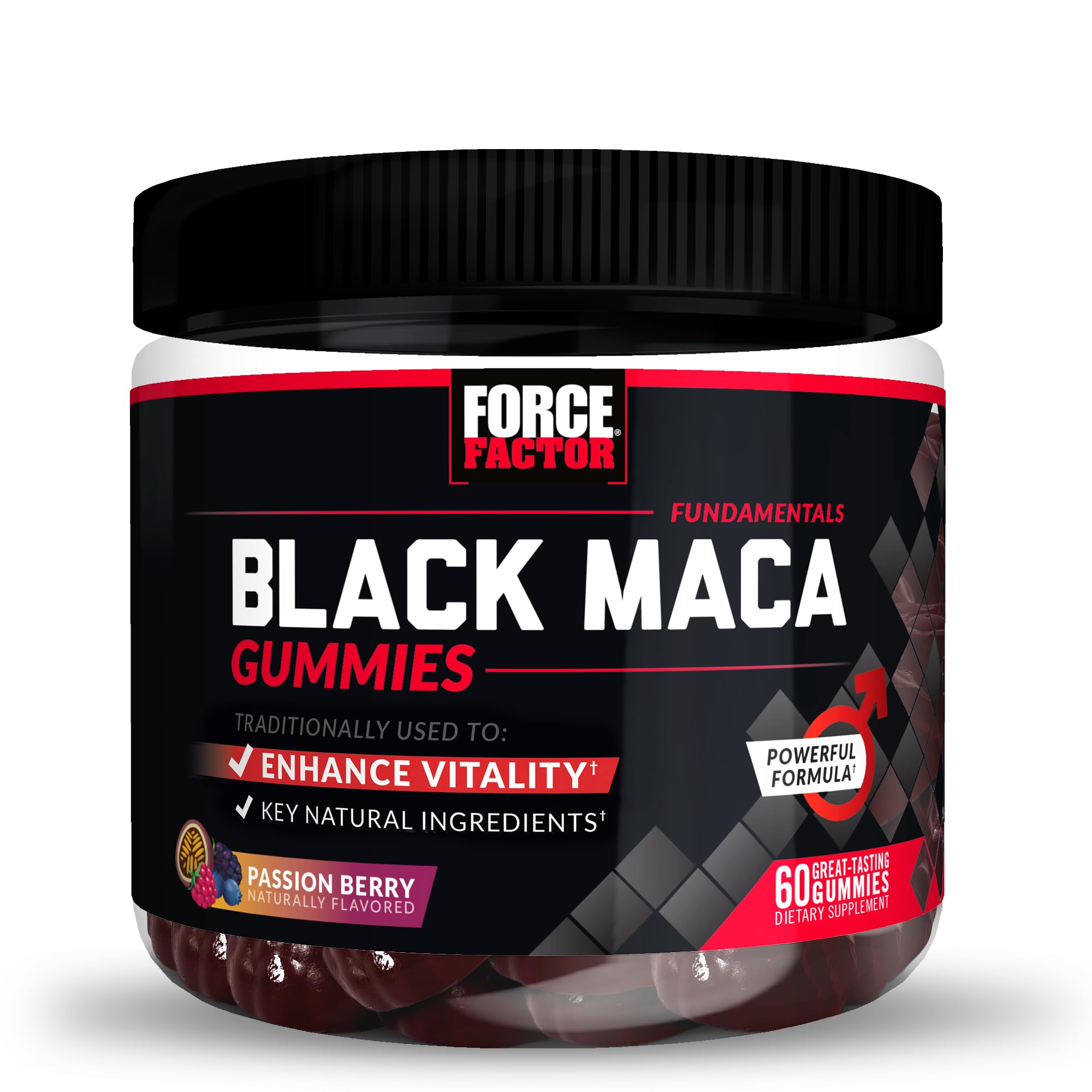 Foto 2 pulgar | Suplemento De Gomitas De Maca Negra Force Factor 60 Unidades - Venta Internacional.
