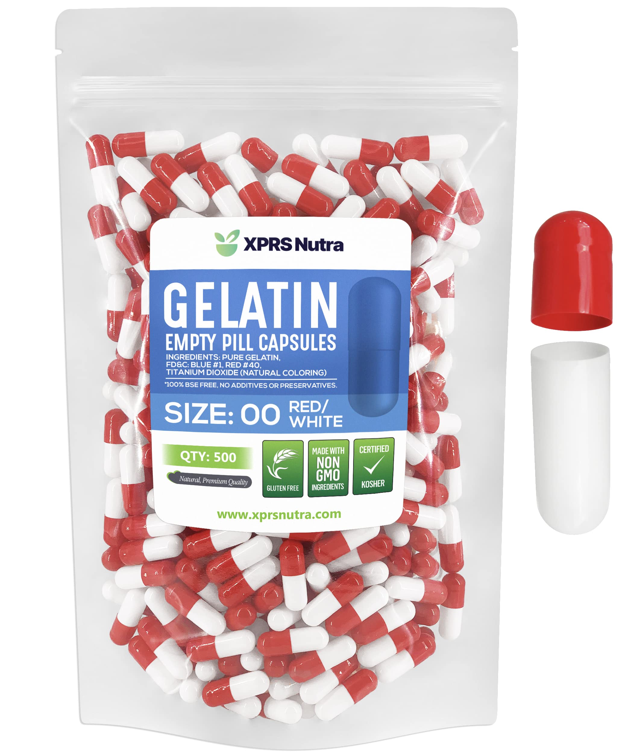 Cápsulas Vacías Xprs Nutra Tamaño 00 500 Cápsulas De Gelatina - Venta Internacional.