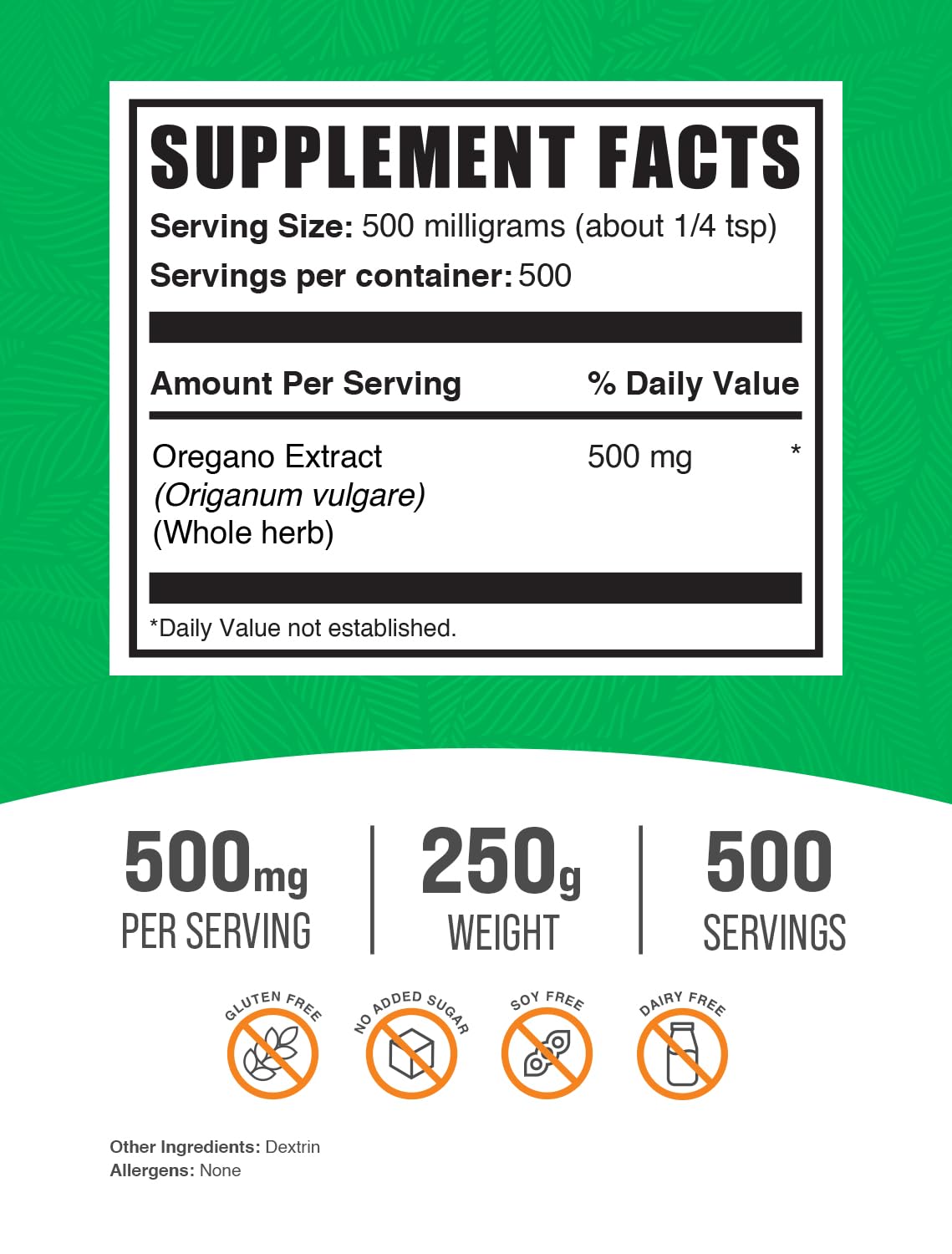 Foto 2 | Suplemento Bulksupplements.com Extracto De Orégano 250 G - Venta Internacional.