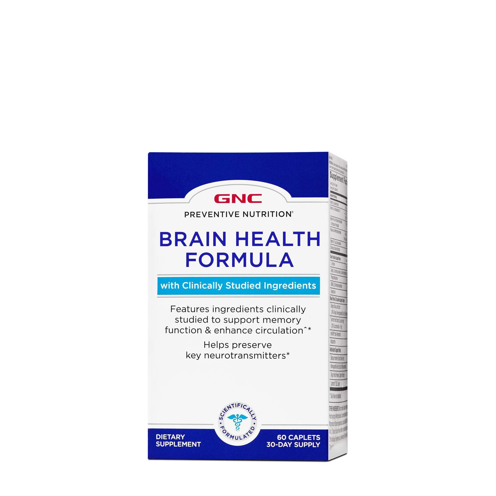 Foto 2 pulgar | Suplemento Gnc Preventive Nutrition Brain Health 60 Comprimidos - Venta Internacional.