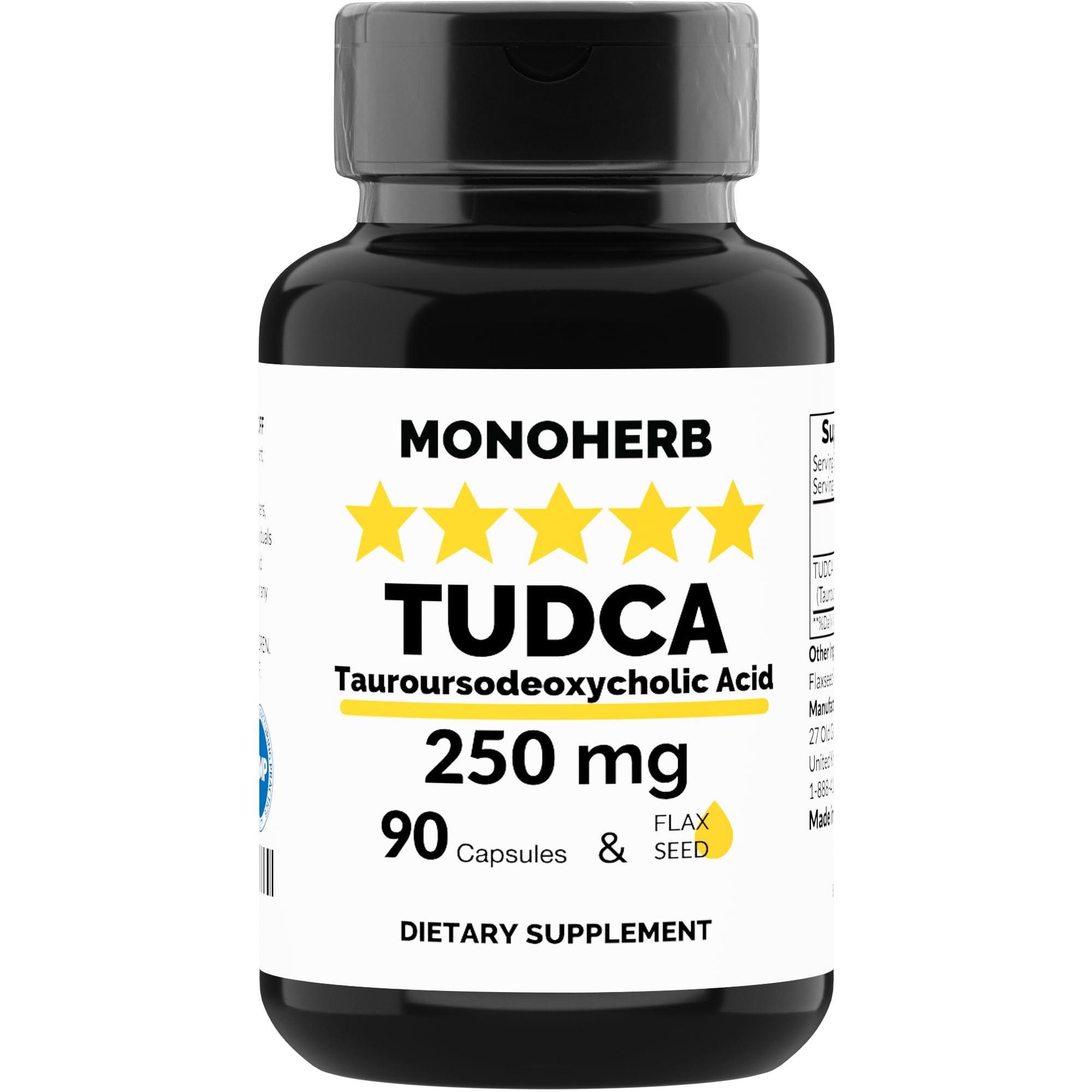 Foto 2 pulgar | Suplemento Monoherb Tudca Ácido Tauroursodesoxicólico 250 Mg 90 Cápsulas - Venta Internacional.