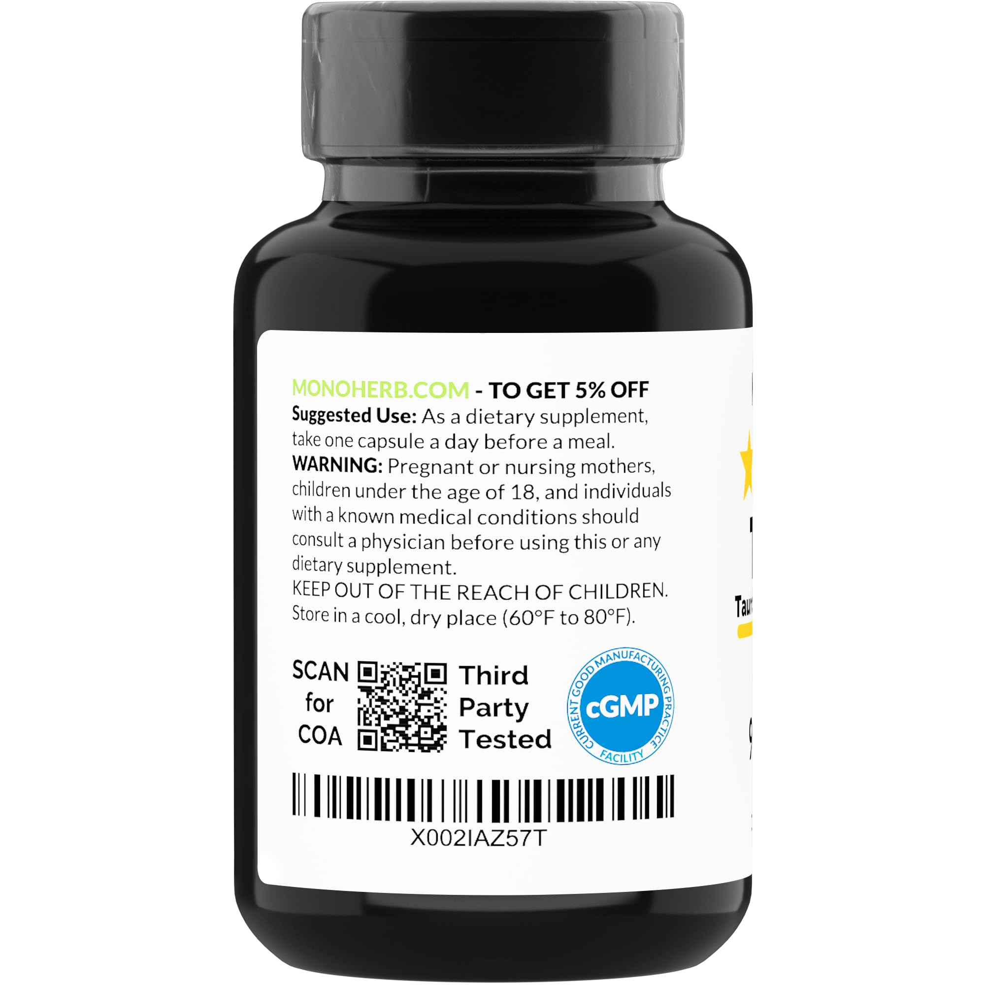Foto 6 pulgar | Suplemento Monoherb Tudca Ácido Tauroursodesoxicólico 250 Mg 90 Cápsulas - Venta Internacional.