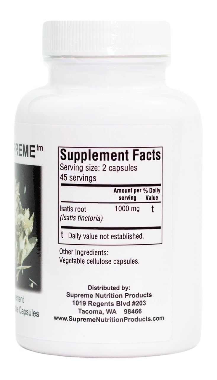 Foto 4 pulgar | Supreme Nutrition Woad Supreme 90 Cápsulas Puras De Raíz De Isatis - Venta Internacional.