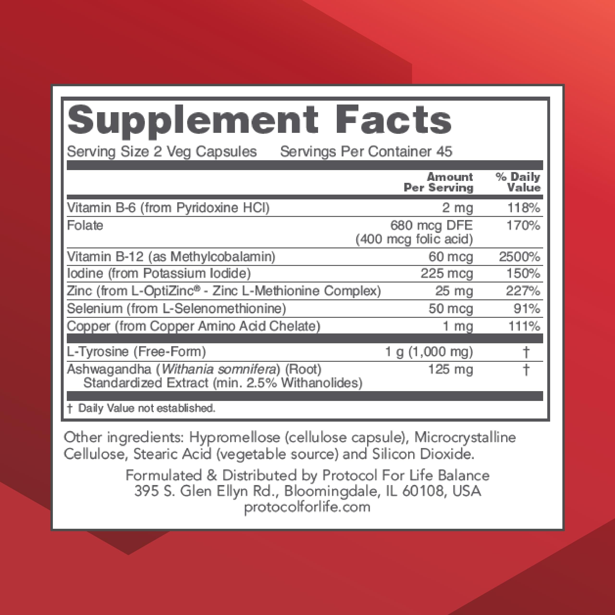 Foto 3 pulgar | Supplement Protocol Ortho Thyroid 90 Cápsulas Vegetarianas - Venta Internacional.