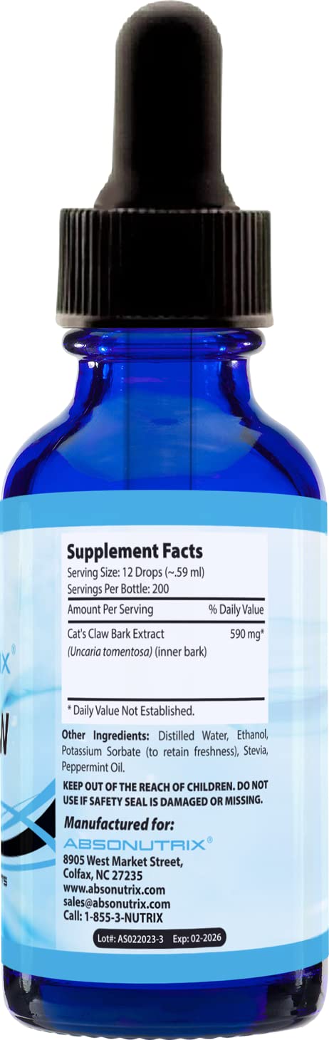 Foto 4 pulgar | Suplemento Absonutrix Cats Claw 590 Mg, 120 Ml, Botella Líquida - Venta Internacional.