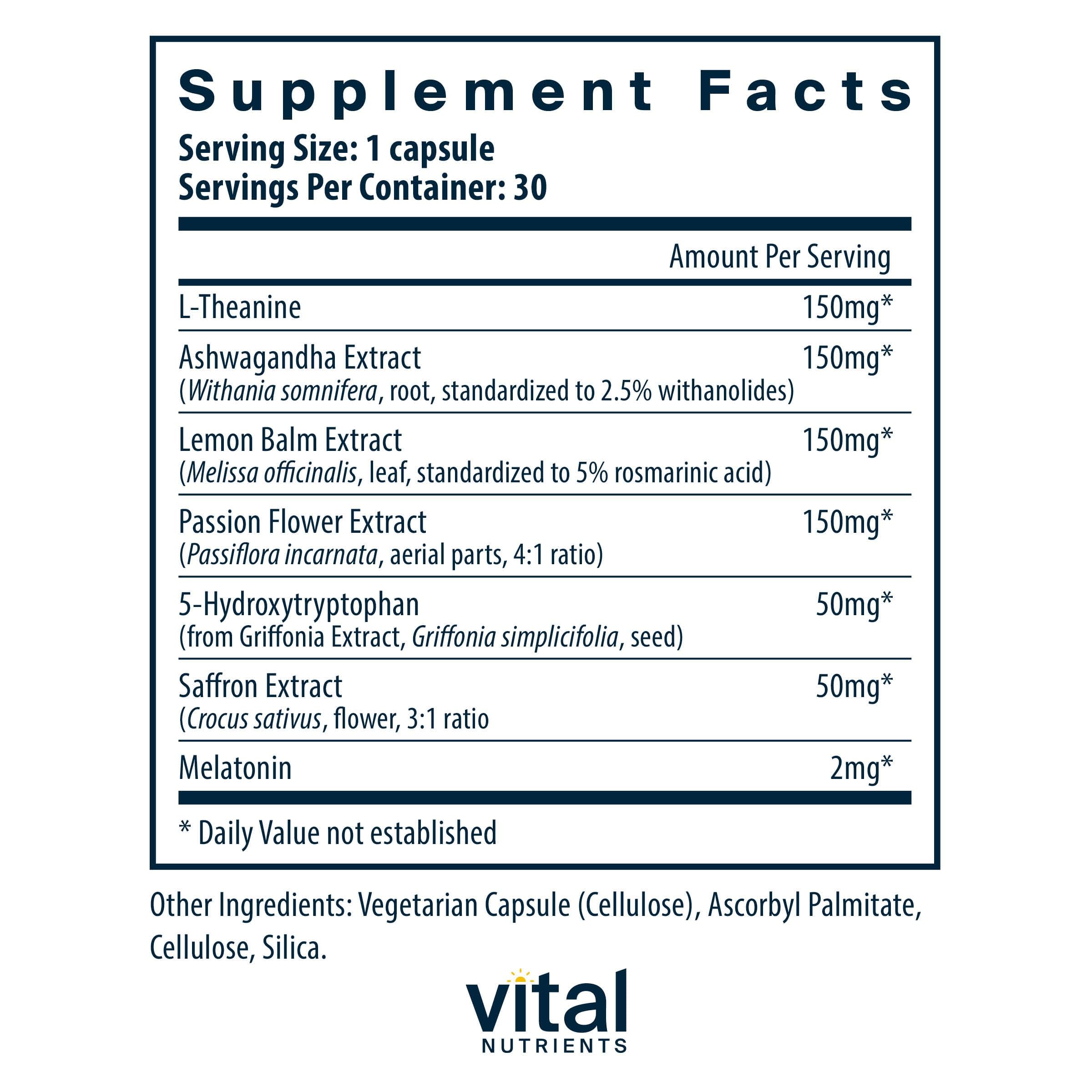 Foto 3 pulgar | Suplemento Vital Nutrients Sleep + Recover 30 Cápsulas - Venta Internacional.