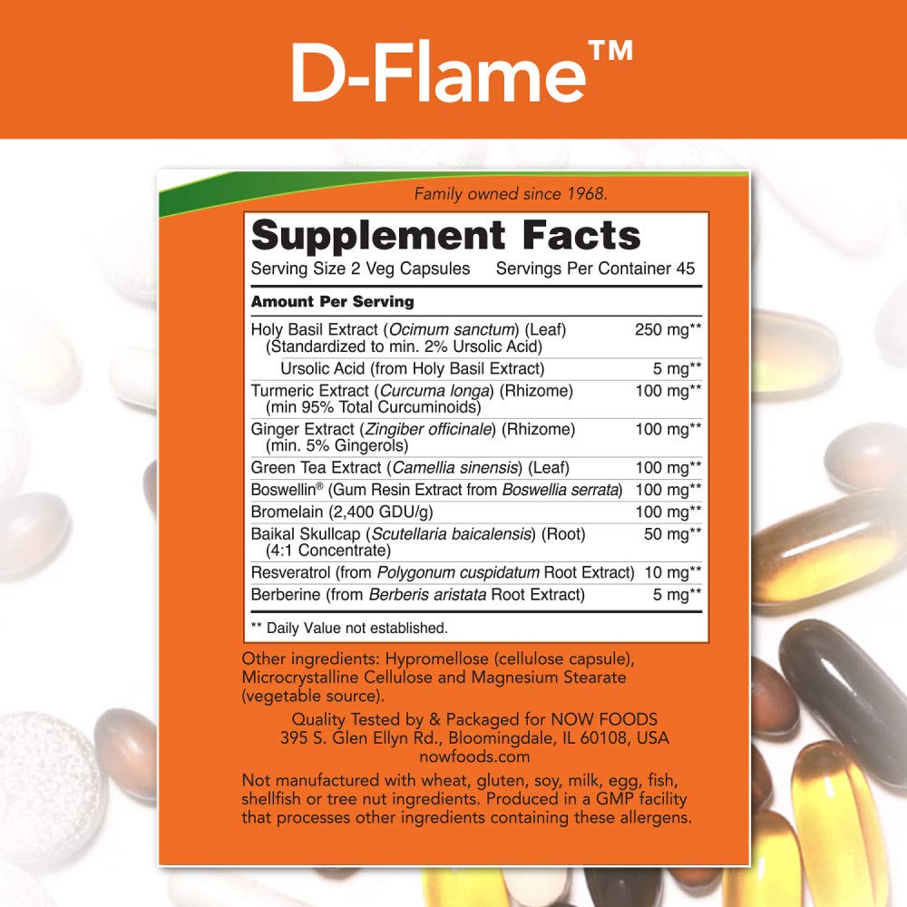 Foto 3 pulgar | Supplement Now Foods D-flame 90 Cápsulas Vegetales - Venta Internacional.