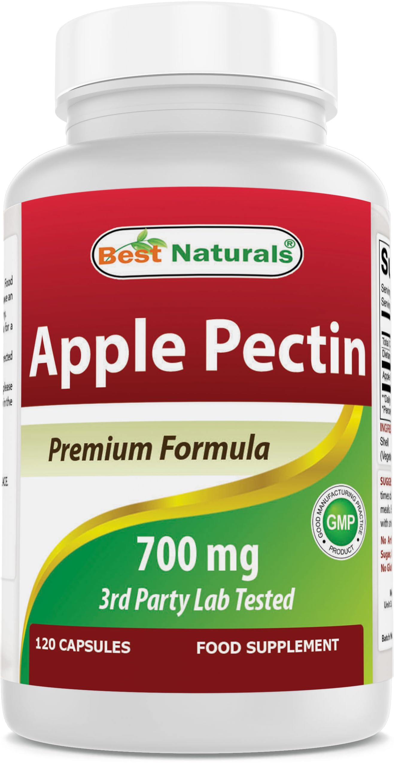Foto 2 pulgar | Suplemento Best Naturals, Pectina De Manzana, 700 Mg, 120 Cápsulas - Venta Internacional.