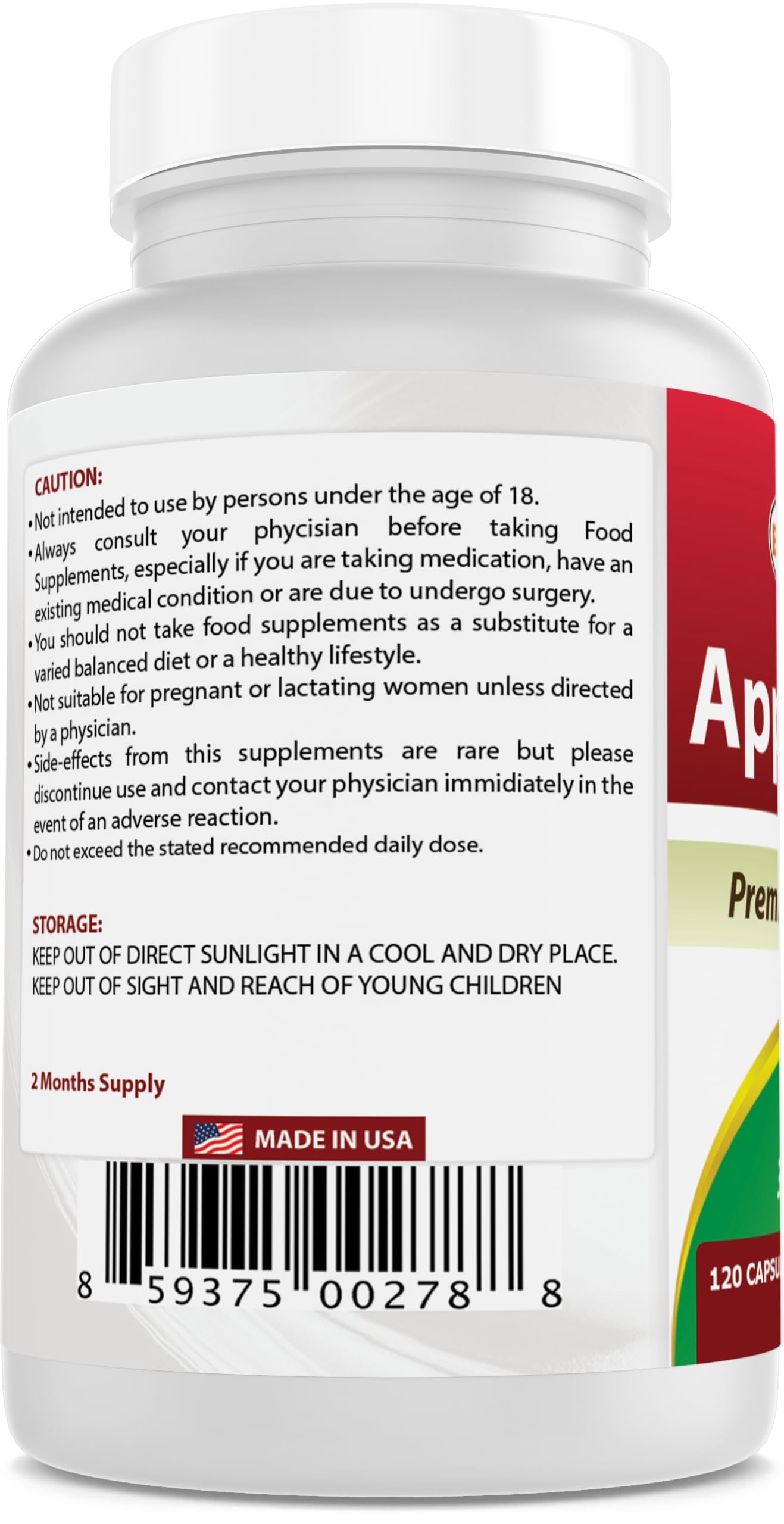 Foto 4 pulgar | Suplemento Best Naturals, Pectina De Manzana, 700 Mg, 120 Cápsulas - Venta Internacional.