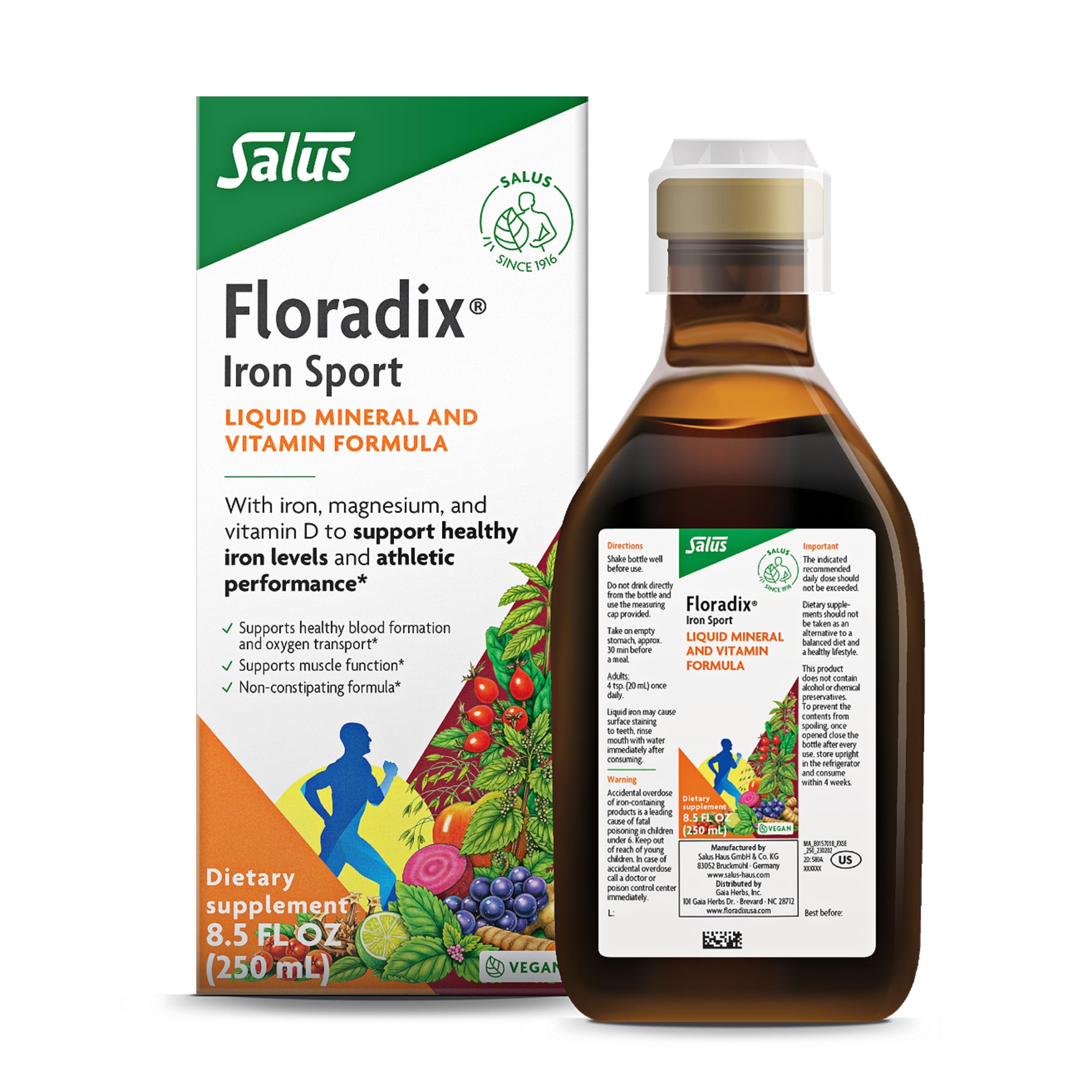 Foto 2 pulgar | Suplemento Floradix Iron Sport Líquido Mineral Y Vitamina 250 Ml - Venta Internacional.
