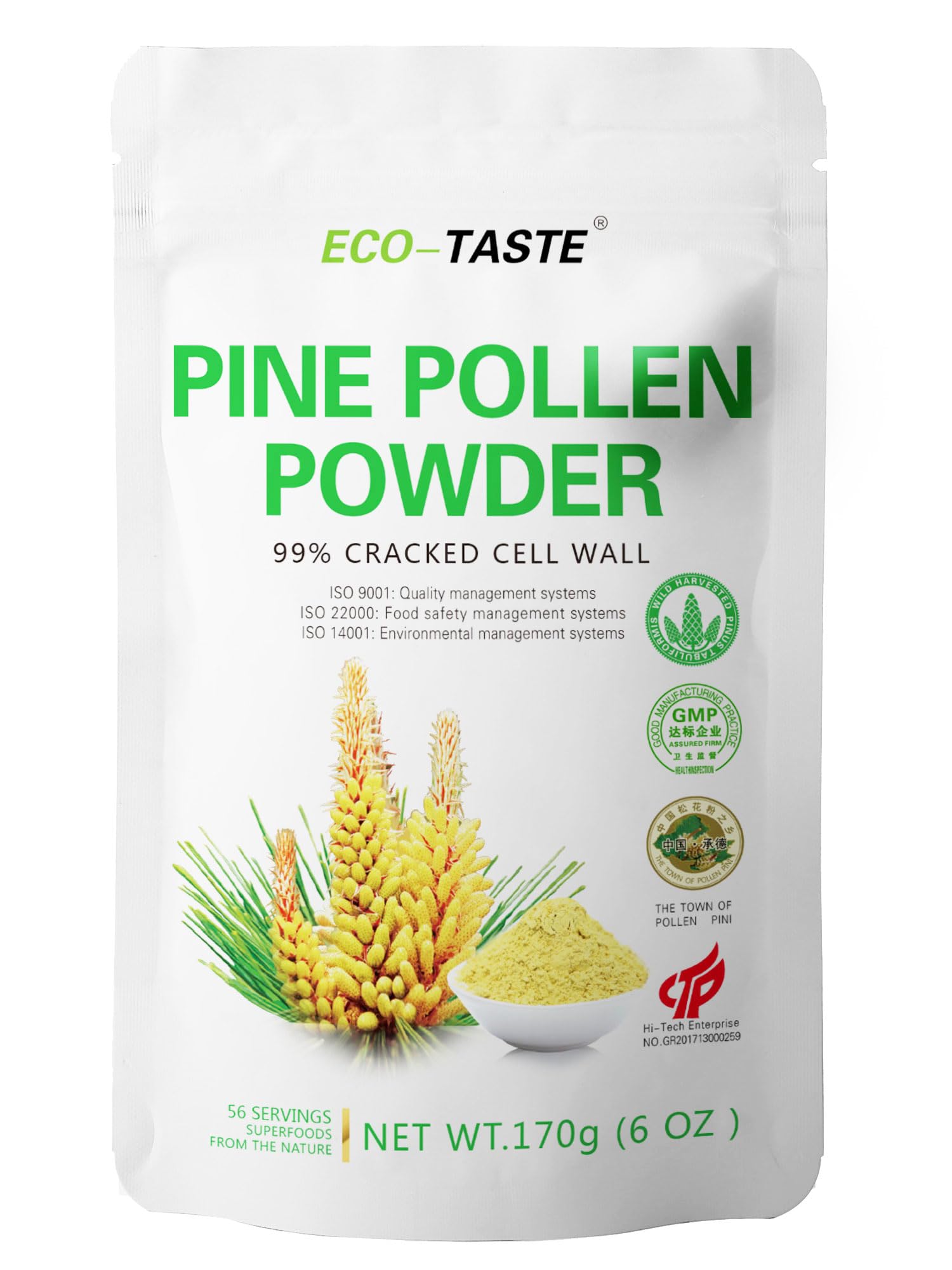 Foto 2 pulgar | Polen De Pino En Polvo Eco-taste 180 Ml De Pinus Tabuliformis Cosechado En Estado Silvestre - Venta Internacional.