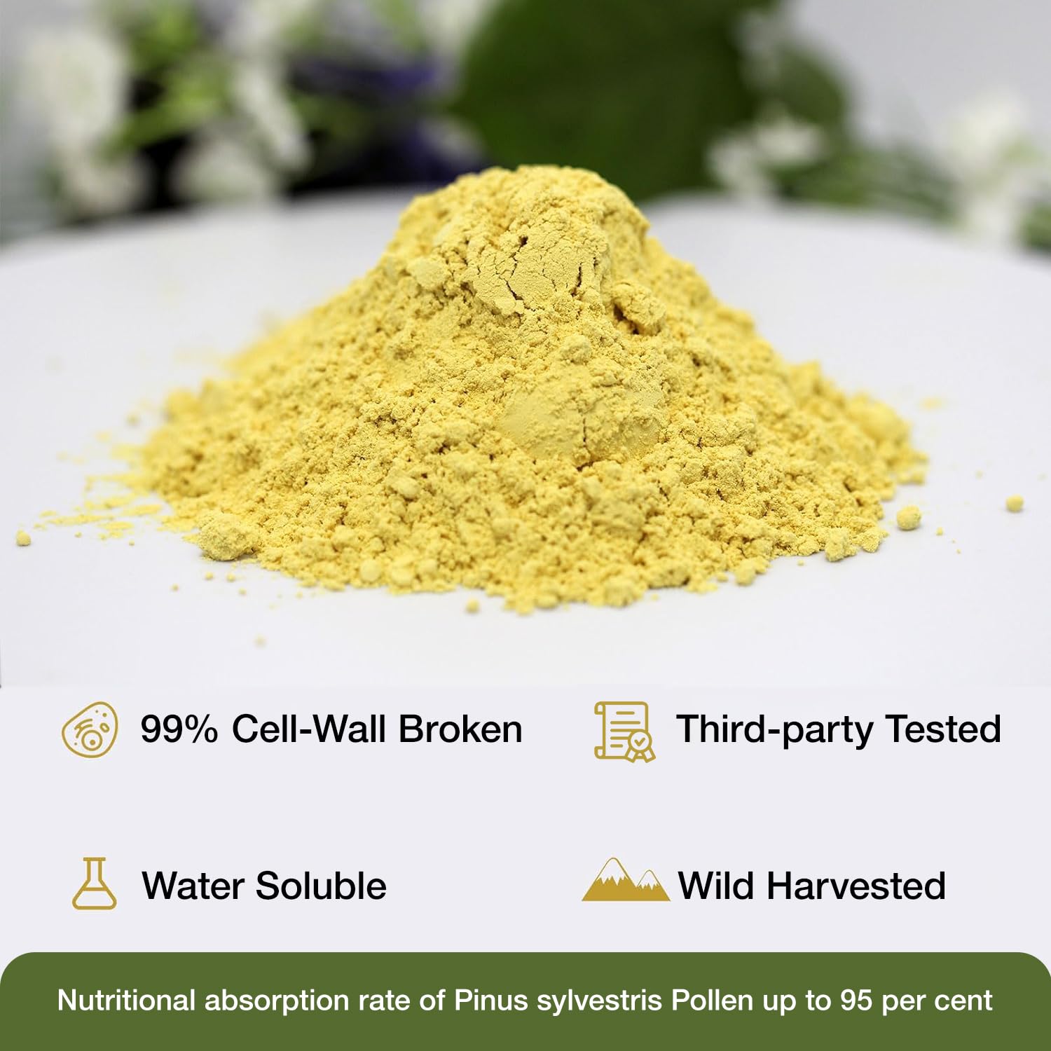 Foto 4 pulgar | Polen De Pino En Polvo Eco-taste 180 Ml De Pinus Tabuliformis Cosechado En Estado Silvestre - Venta Internacional.