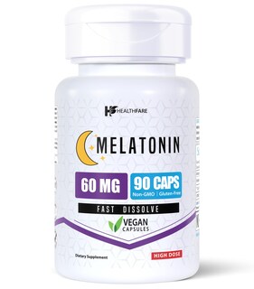 Foto 1 | Supplement Healthfare Melatonin 60 Mg 90 Cápsulas Vegetarianas - Venta Internacional.