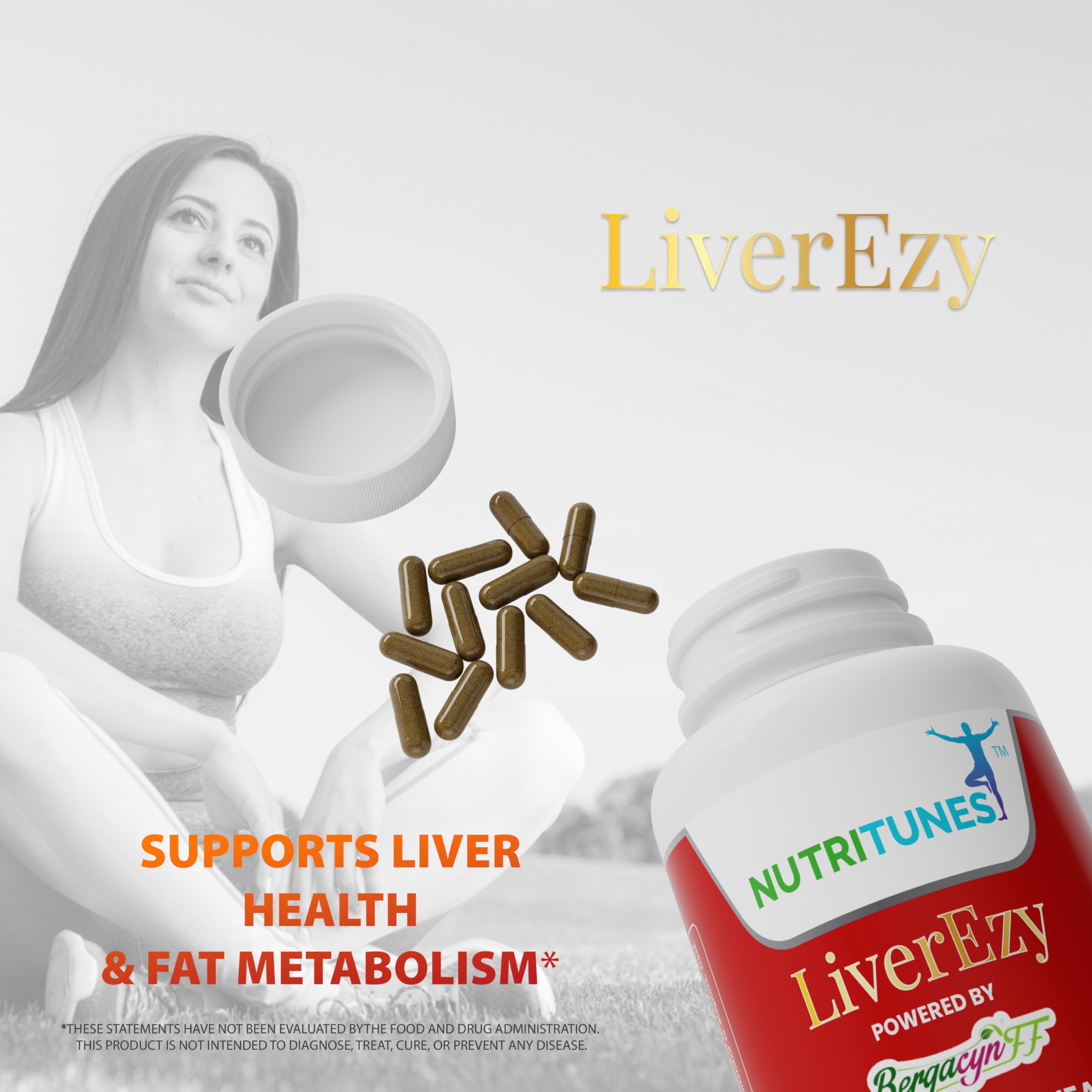 Foto 3 pulgar | Suplemento Nutritunes Liverezy Liver Health 30 Cápsulas - Venta Internacional.