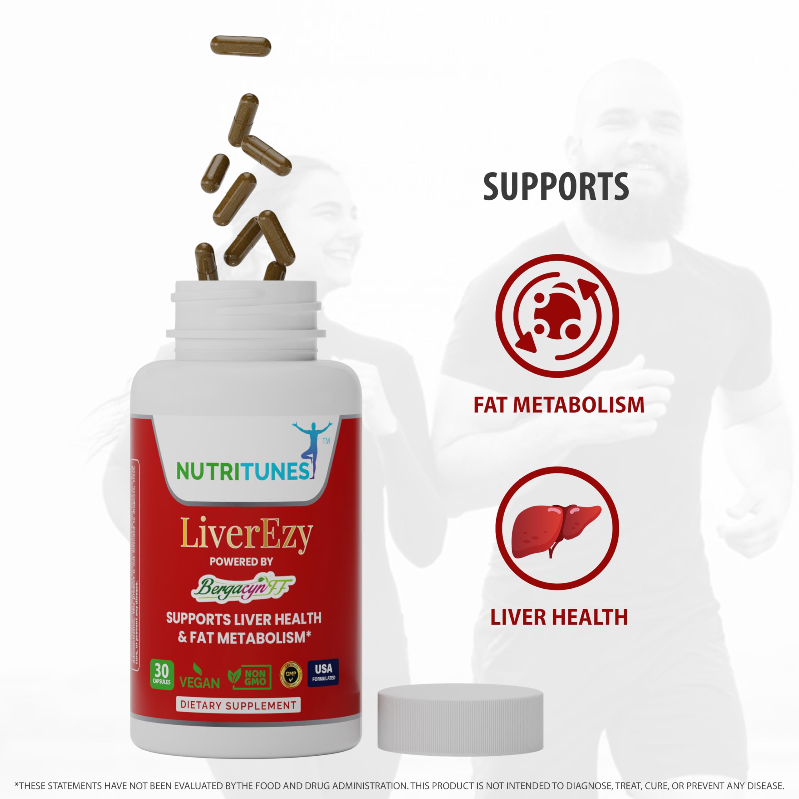 Foto 6 pulgar | Suplemento Nutritunes Liverezy Liver Health 30 Cápsulas - Venta Internacional.