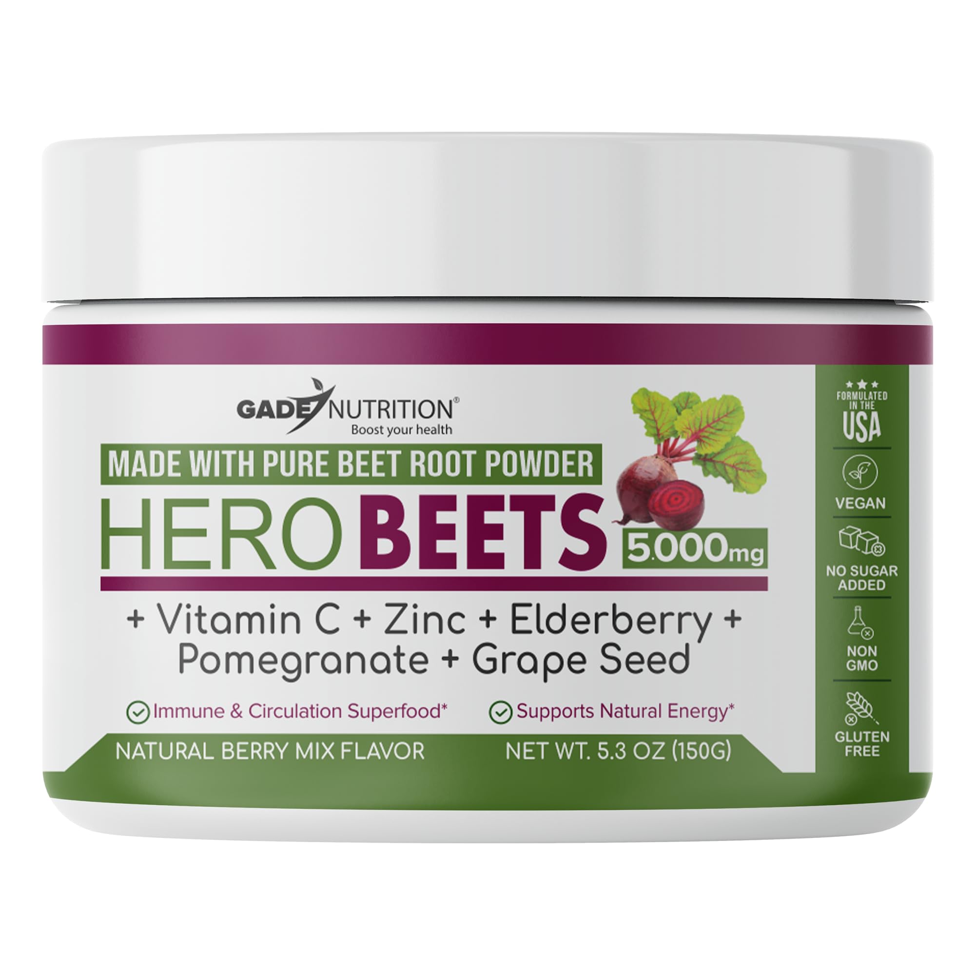 Polvo De Raíz De Remolacha Supplement Gade Nutrition 150 G - Venta Internacional.