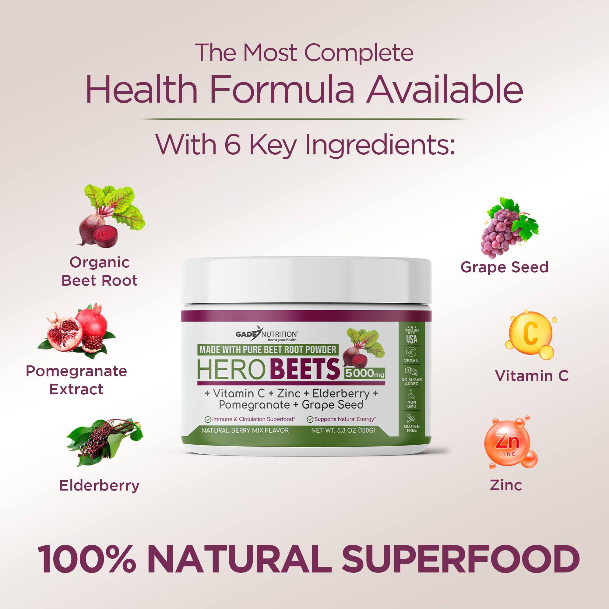 Foto 6 | Polvo De Raíz De Remolacha Supplement Gade Nutrition 150 G - Venta Internacional.