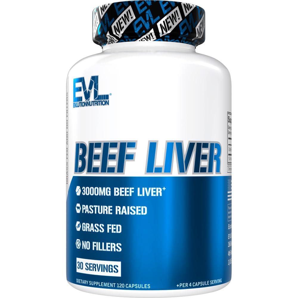 Suplemento Evlution De Hígado De Res Alimentado Con Pasto 3000 Mg 30 Porciones - Venta Internacional.