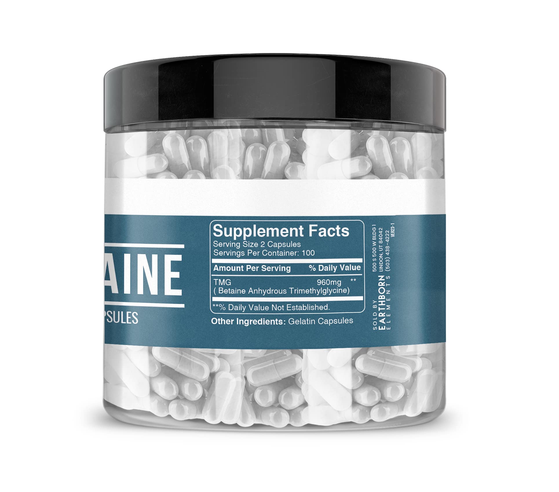 Foto 5 pulgar | Suplemento Dietético Earthborn Elements Tmg Betaine 200 Cápsulas - Venta Internacional.