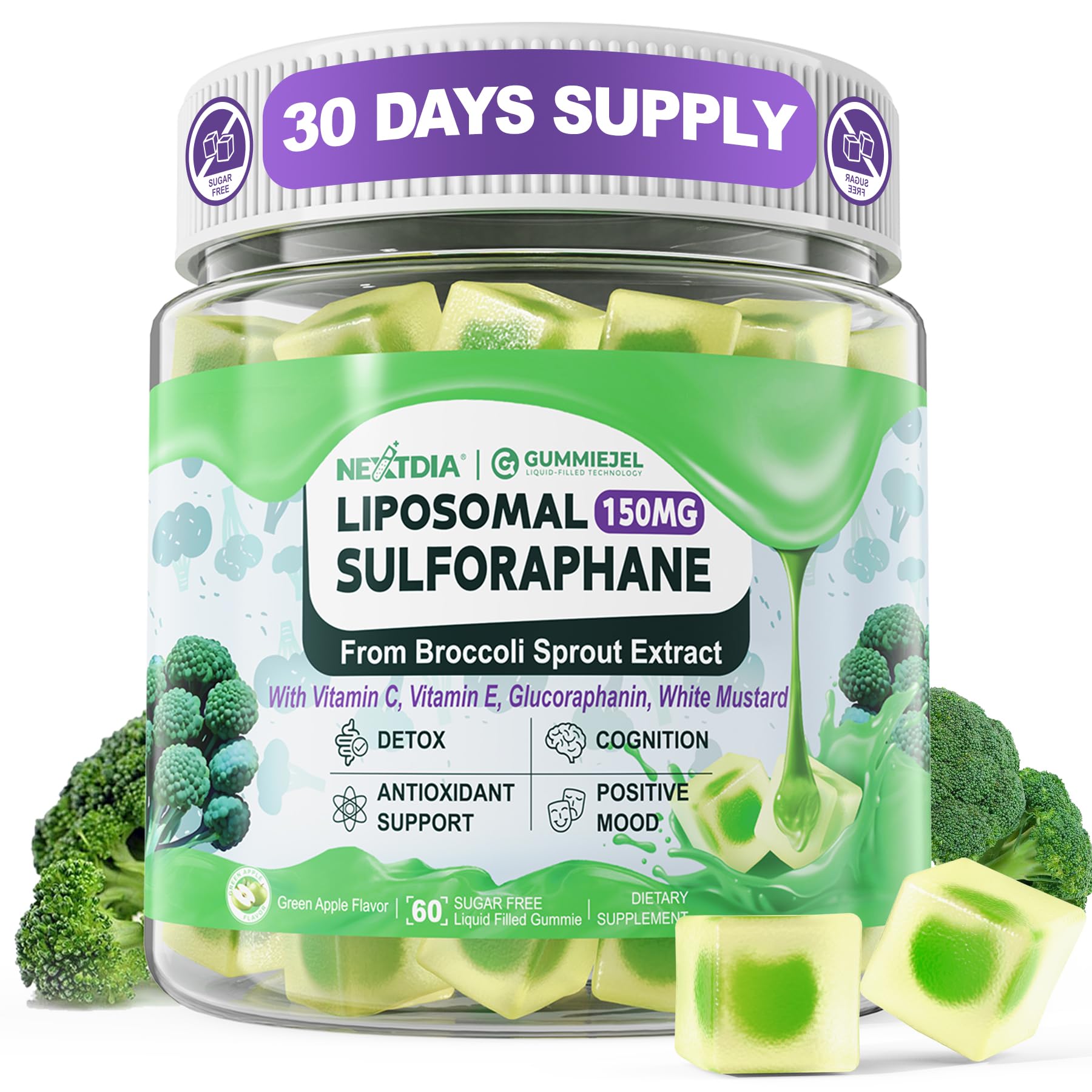 Foto 2 pulgar | Suplemento De Sulforafano Liposomal Nextdia 150 Mg Con Vitaminas C Y E - Venta Internacional.