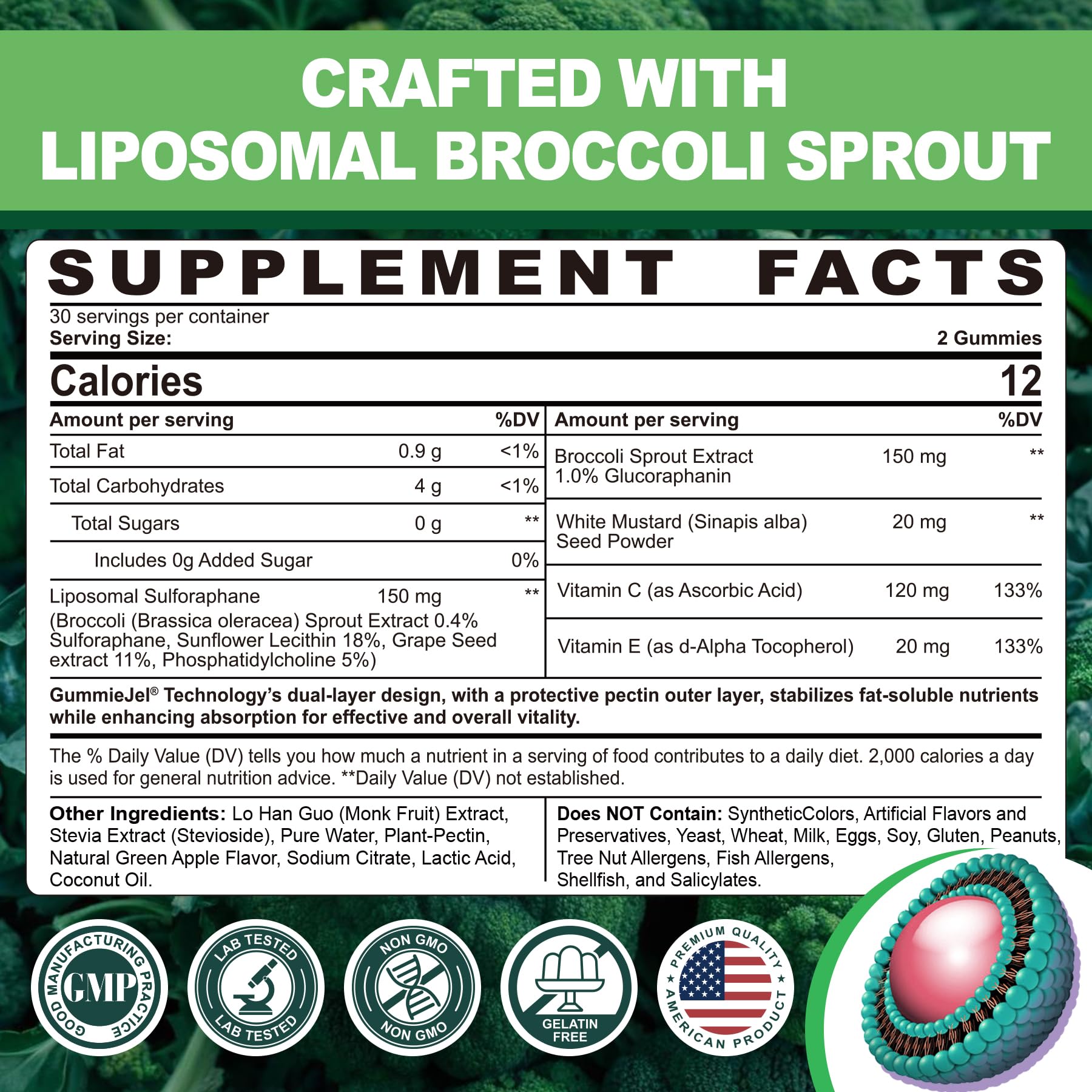 Foto 3 pulgar | Suplemento De Sulforafano Liposomal Nextdia 150 Mg Con Vitaminas C Y E - Venta Internacional.