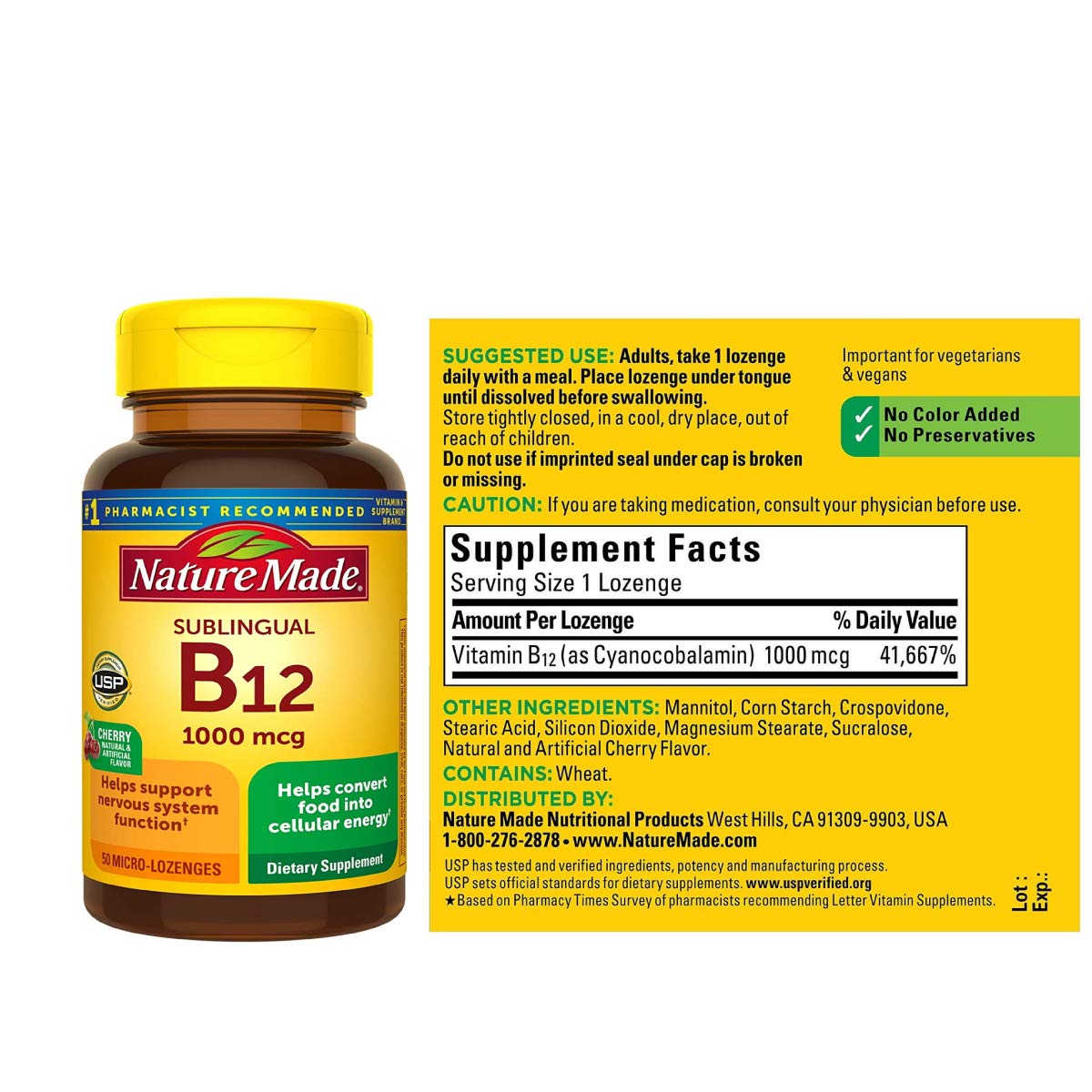 Foto 4 pulgar | Suplemento Nature Made B-12 Micropastillas De 1000 Mcg, 50 Unidades, X2 - Venta Internacional.