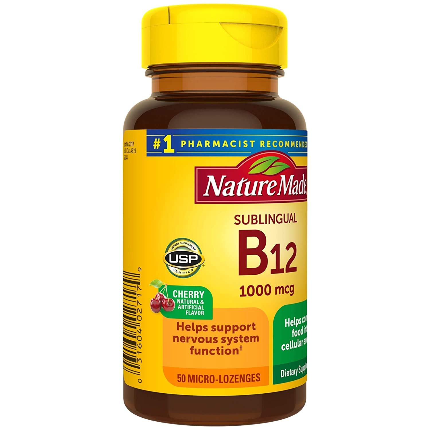 Foto 5 pulgar | Suplemento Nature Made B-12 Micropastillas De 1000 Mcg, 50 Unidades, X2 - Venta Internacional.