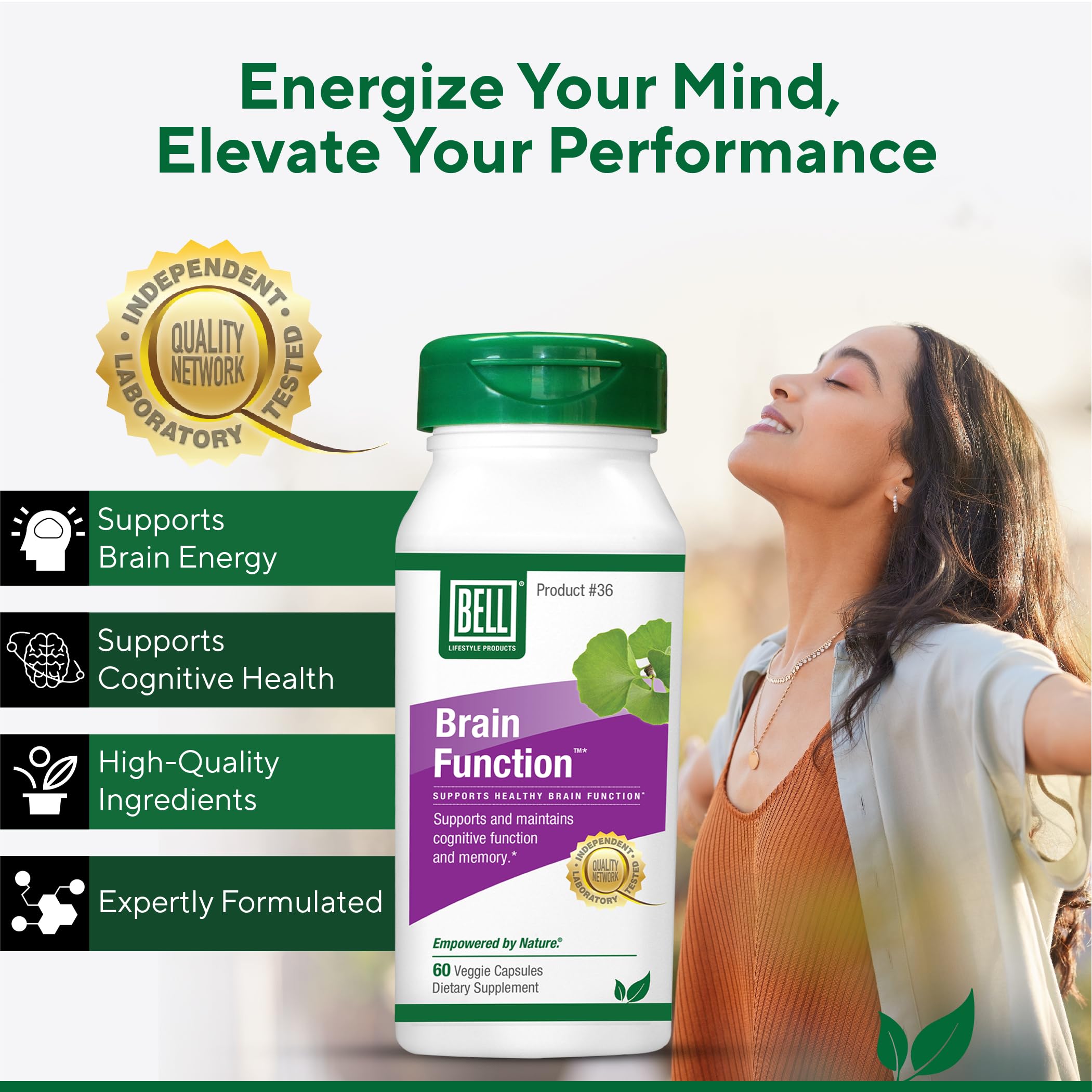 Foto 4 pulgar | Suplemento Bell Brain Function Lifestyle 60 Cápsulas - Venta Internacional.