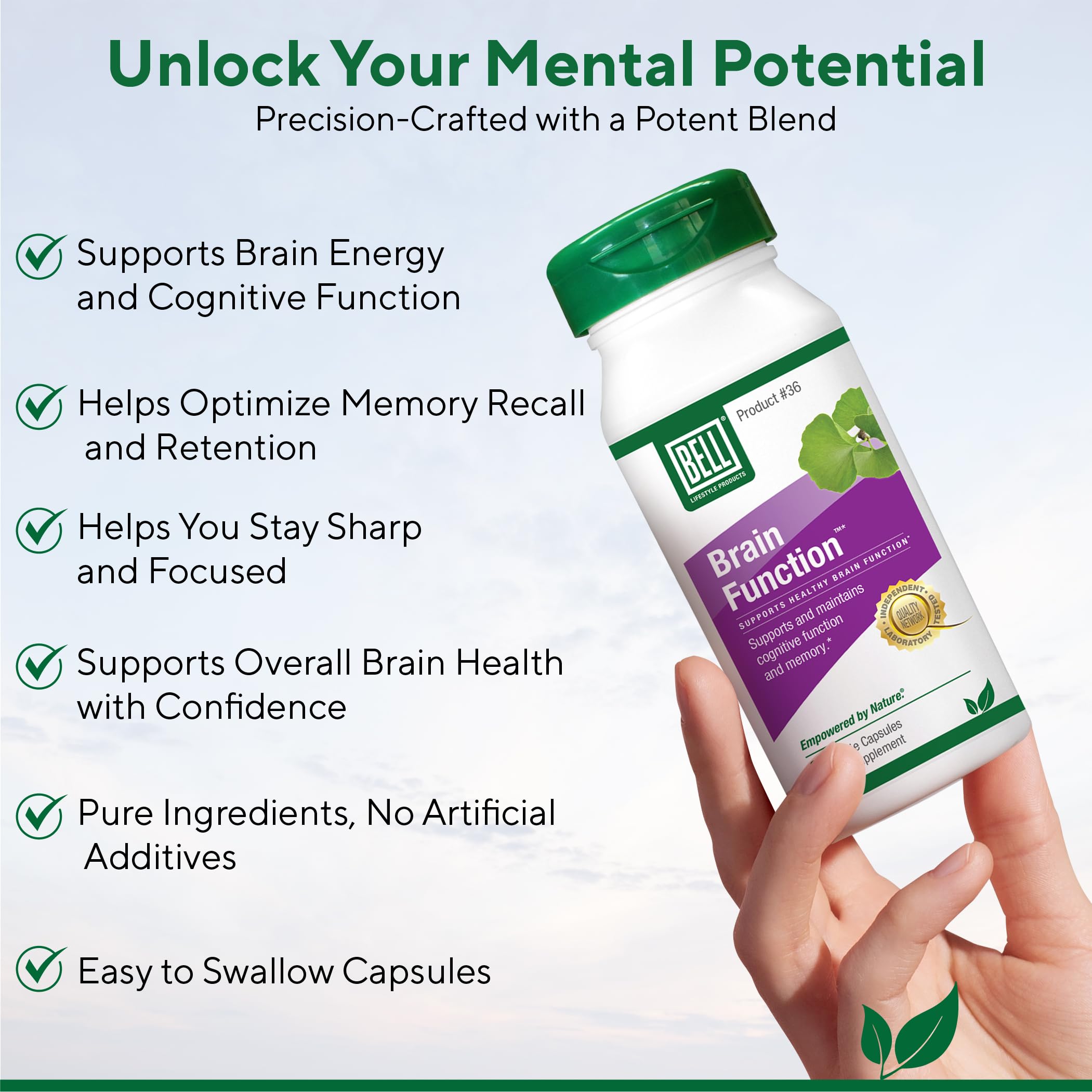 Foto 6 | Suplemento Bell Brain Function Lifestyle 60 Cápsulas - Venta Internacional.