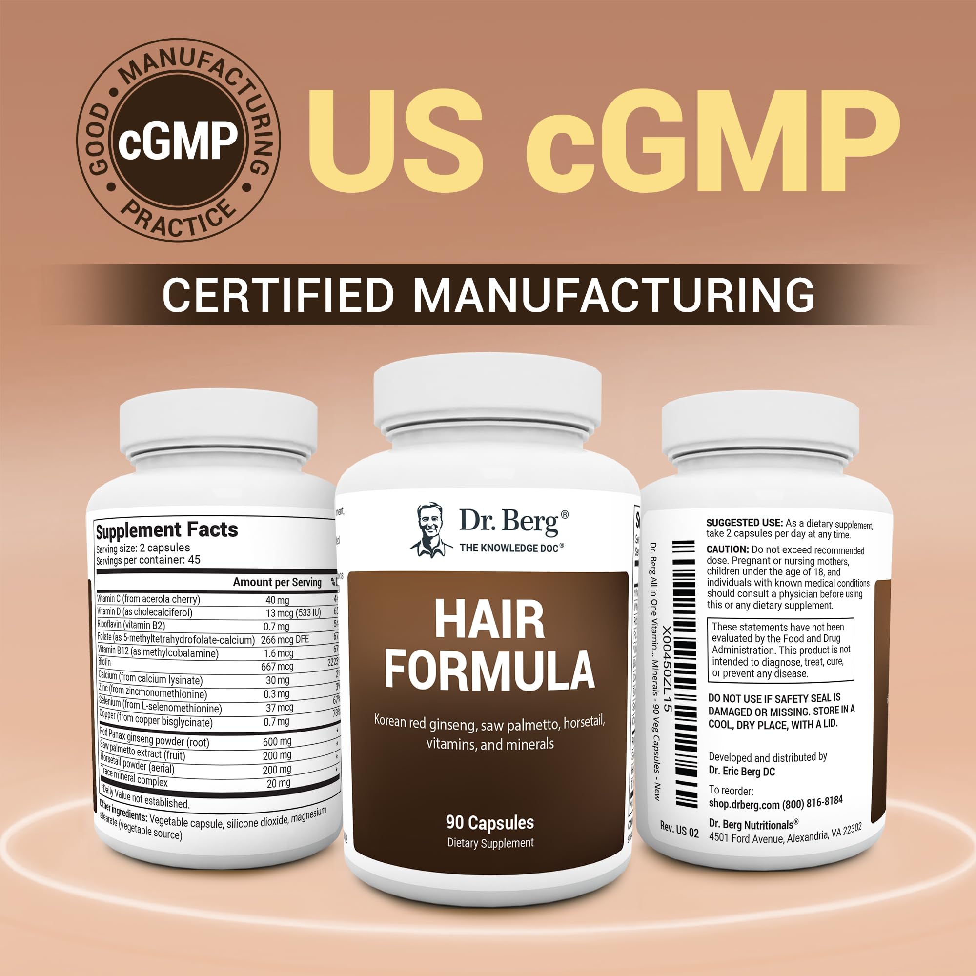 Foto 6 pulgar | Vitaminas Para Cabello, Piel Y Uñas Dr. Berg, Todo En Uno, 90 Cápsulas - Venta Internacional.