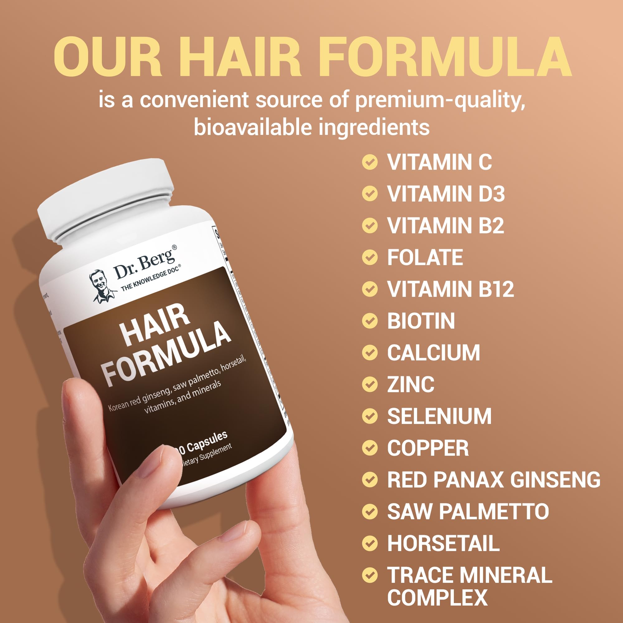 Foto 7 pulgar | Vitaminas Para Cabello, Piel Y Uñas Dr. Berg, Todo En Uno, 90 Cápsulas - Venta Internacional.