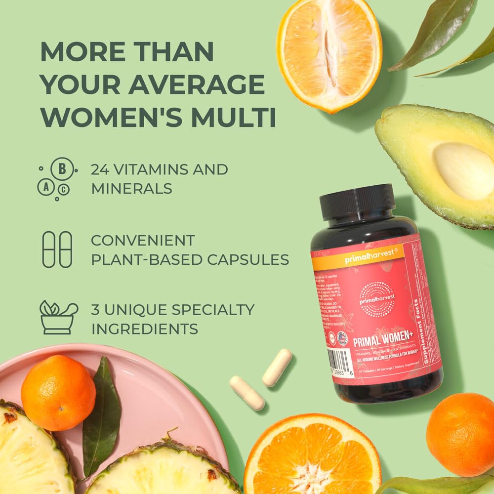 Foto 5 | Suplementos Multivitamínicos Primal Harvest Women+ 60 Cápsulas - Venta Internacional.