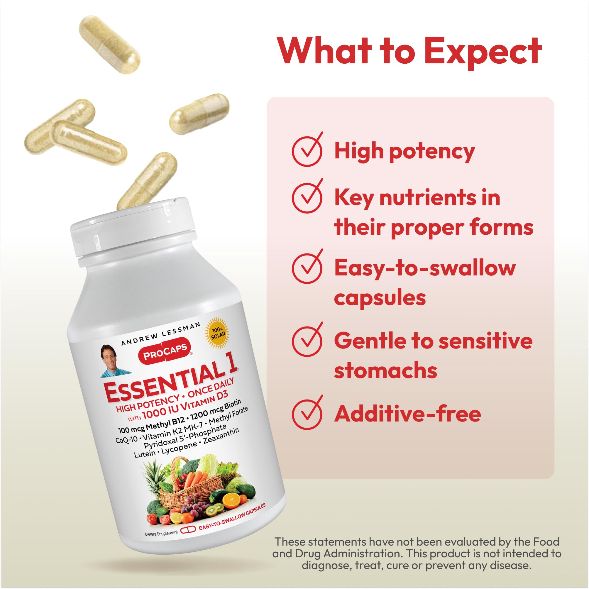 Foto 5 pulgar | Multivitamínico Andrew Lessman Essential-1 30 Cápsulas - Venta Internacional.