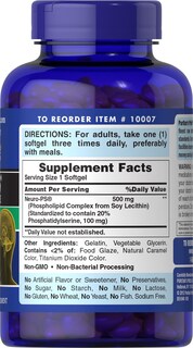 Foto 3 | Suplemento Puritan's Pride Neuro-ps Nootrópico 100 Mg 120 Cápsulas Blandas - Venta Internacional.